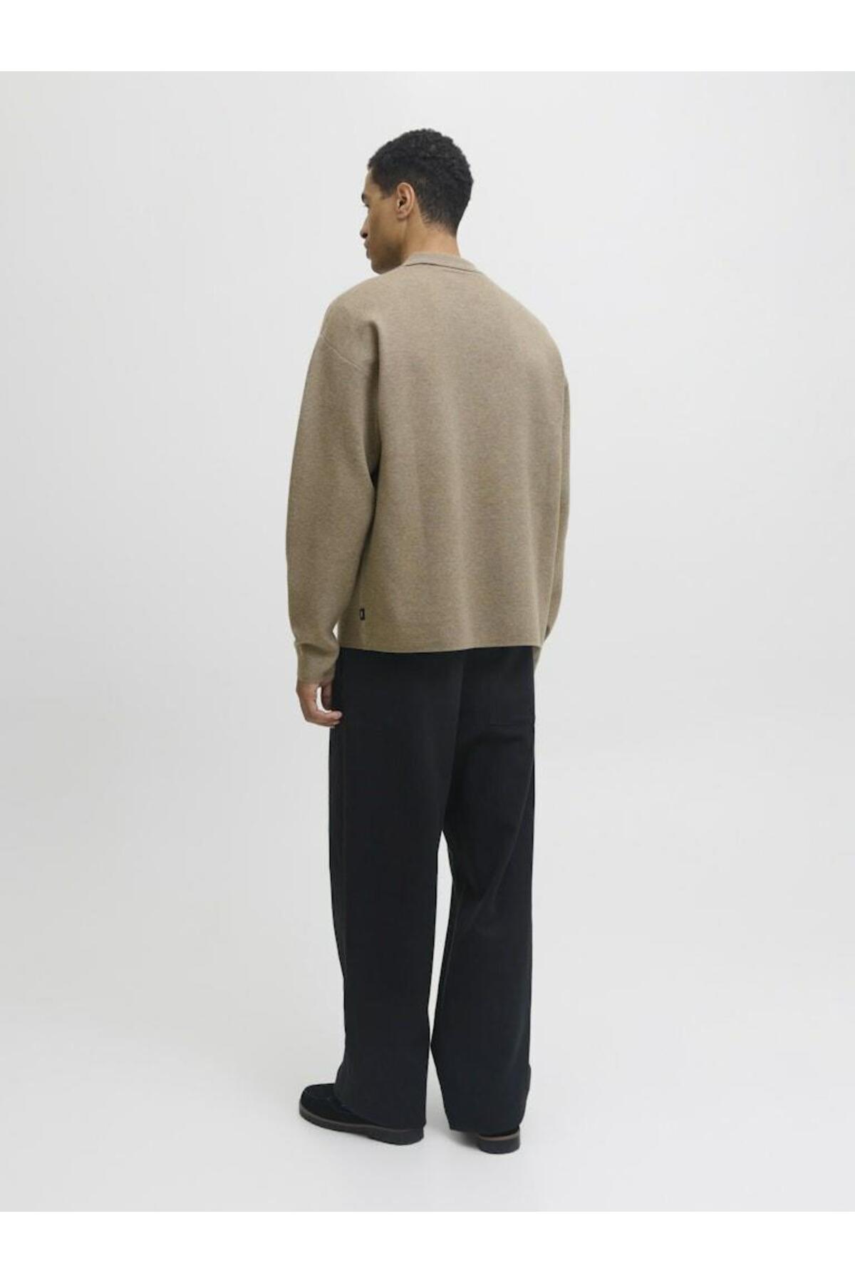 ژاکت کشی مردانه راسته آستین بلند | جک اند جونز Jack & Jones 12285374 - تصویر 5