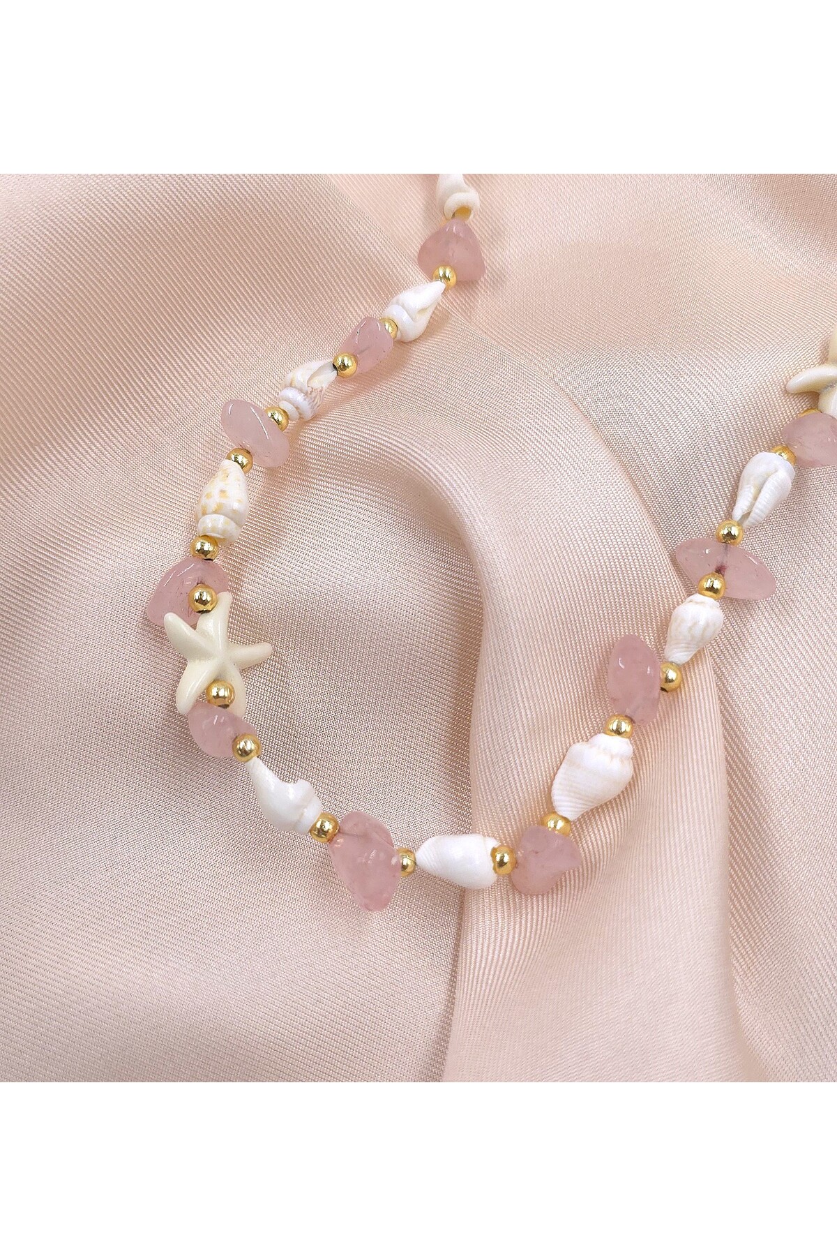 Pink Quartz Natural Stone Bracelet and Necklace Set| Unconditional Love and Peace Stone, Romantic Gift