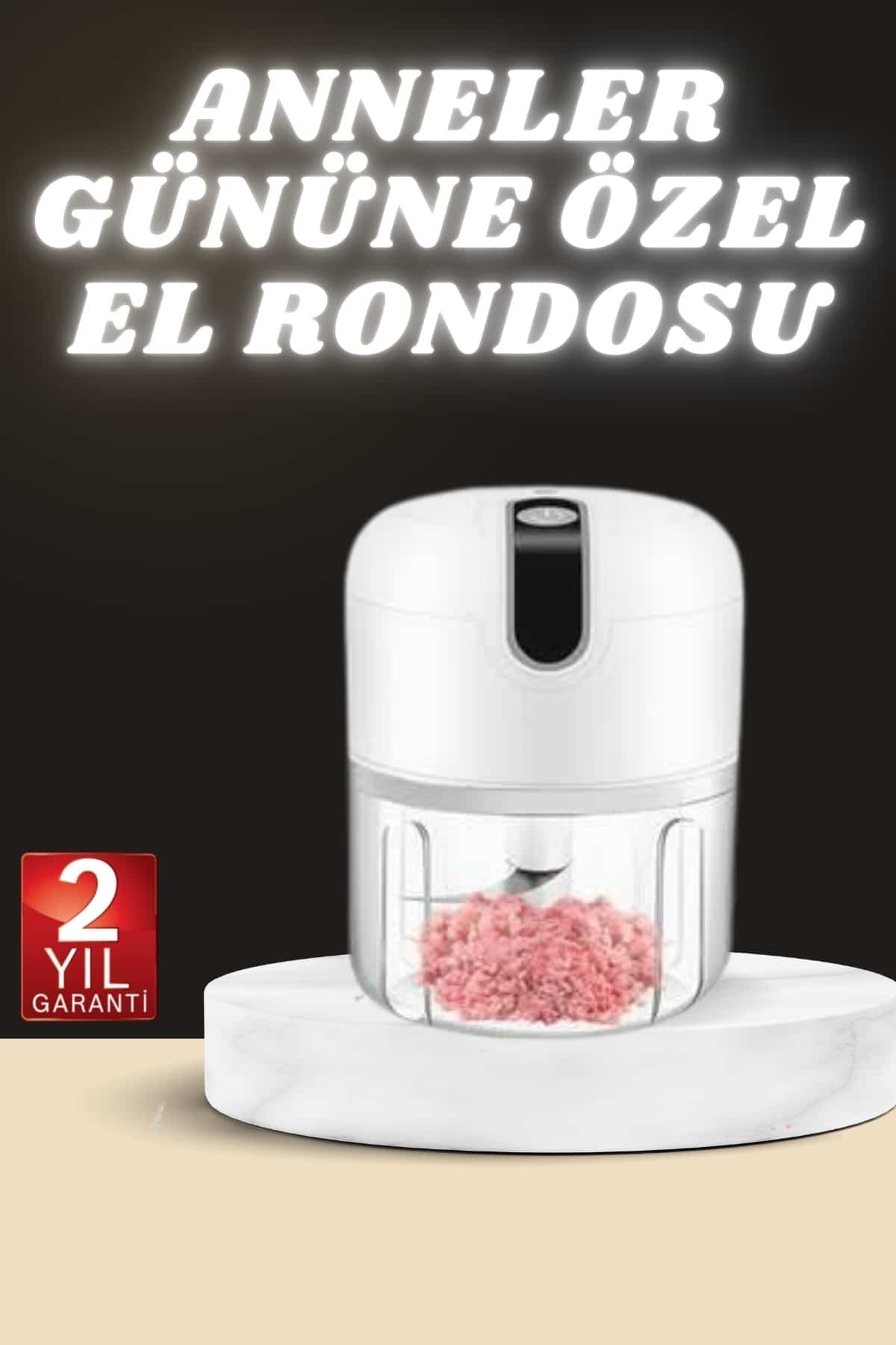 ZERO LAND MTXDPN Anneler Gününe Özel Hediye El Rondosu Doğrayıcı (195627) Şarjlı Taşınabilir