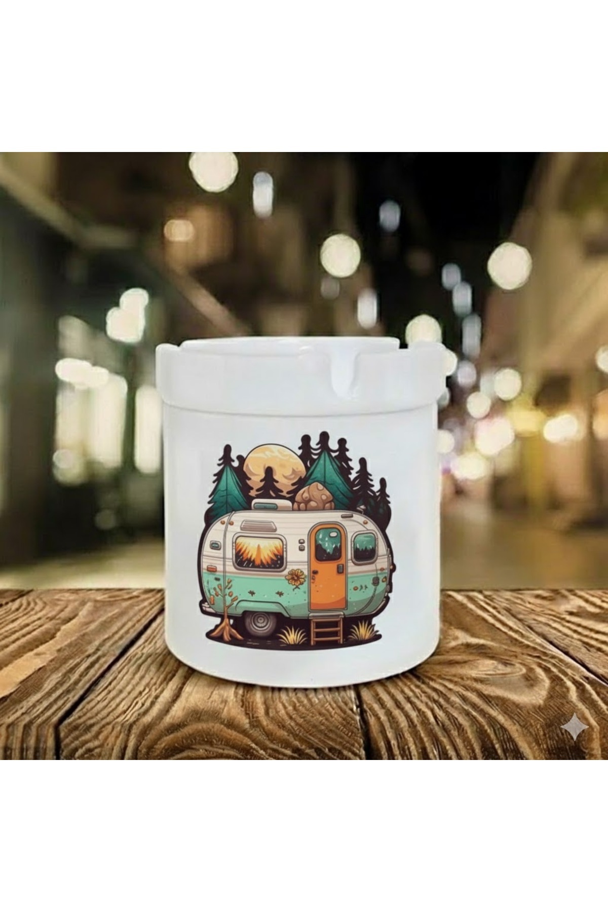 sartre art "Karavan" Tasarımlı Kokusuz At Söndür Porselen Küllük