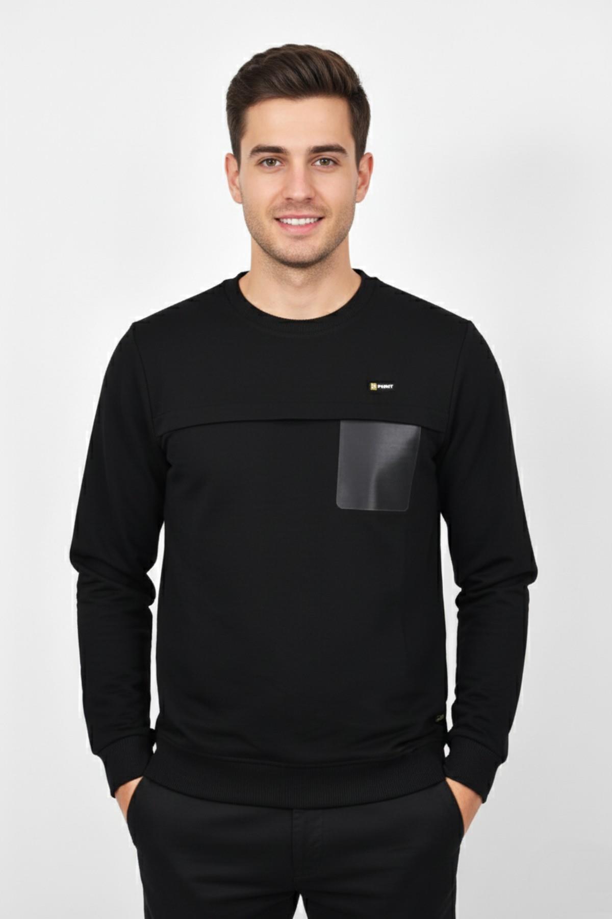BAGLAN Erkek Mevsimlik Sıfır Yaka Sweatshirt BGL-ST04864 - Fiyatı