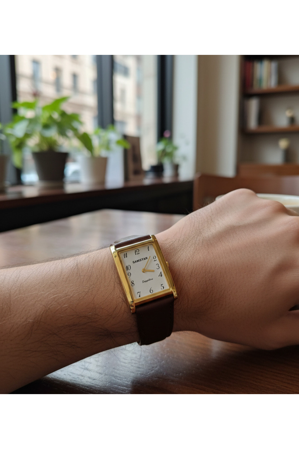 Samstar retro unisex deri kordon kol saati görsel 3