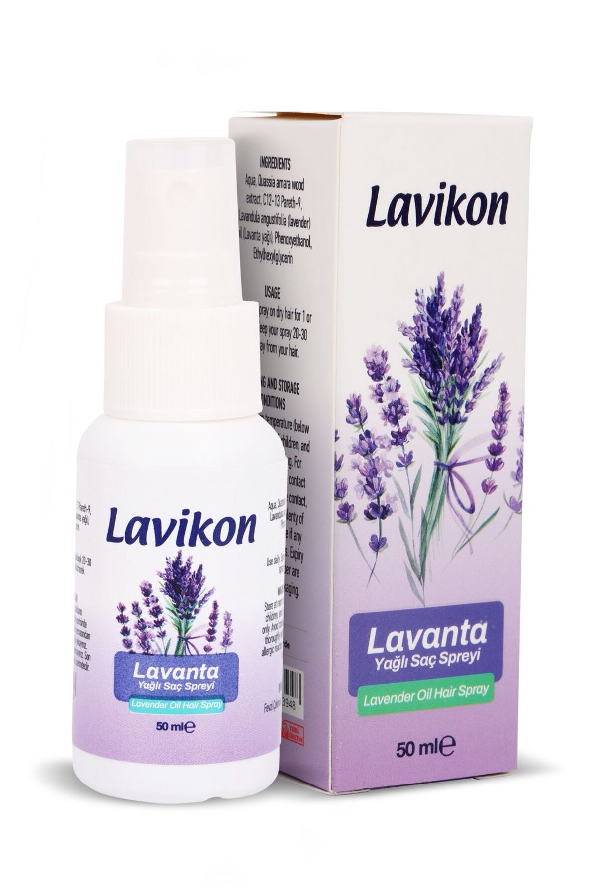 Lavikon Lavanta Yağlı Saç Spreyi 50 ML. 1 Adet — BGF00001115