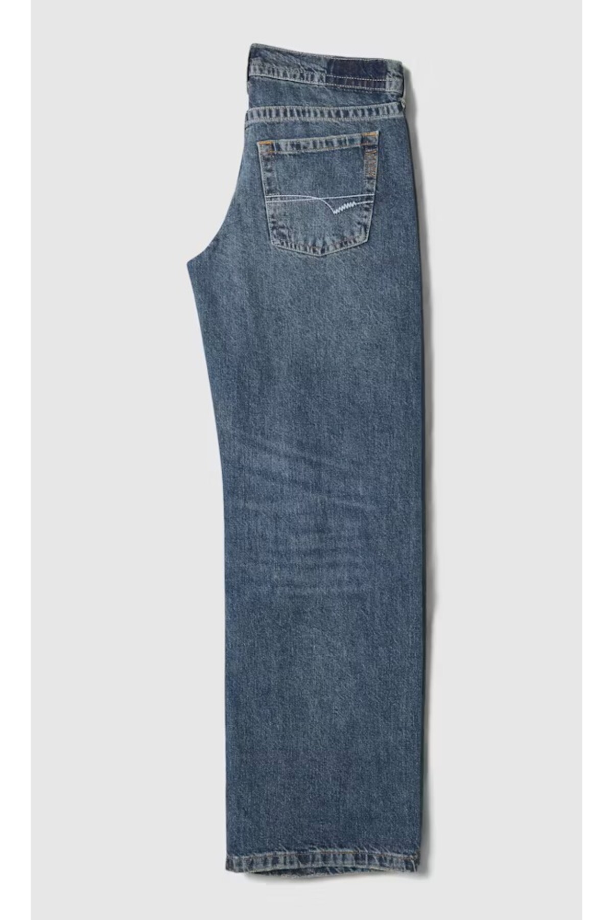 september island Nadine Klasik Kot Mavisi Renk Düşük Bel Jeans Pantolon görsel 7
