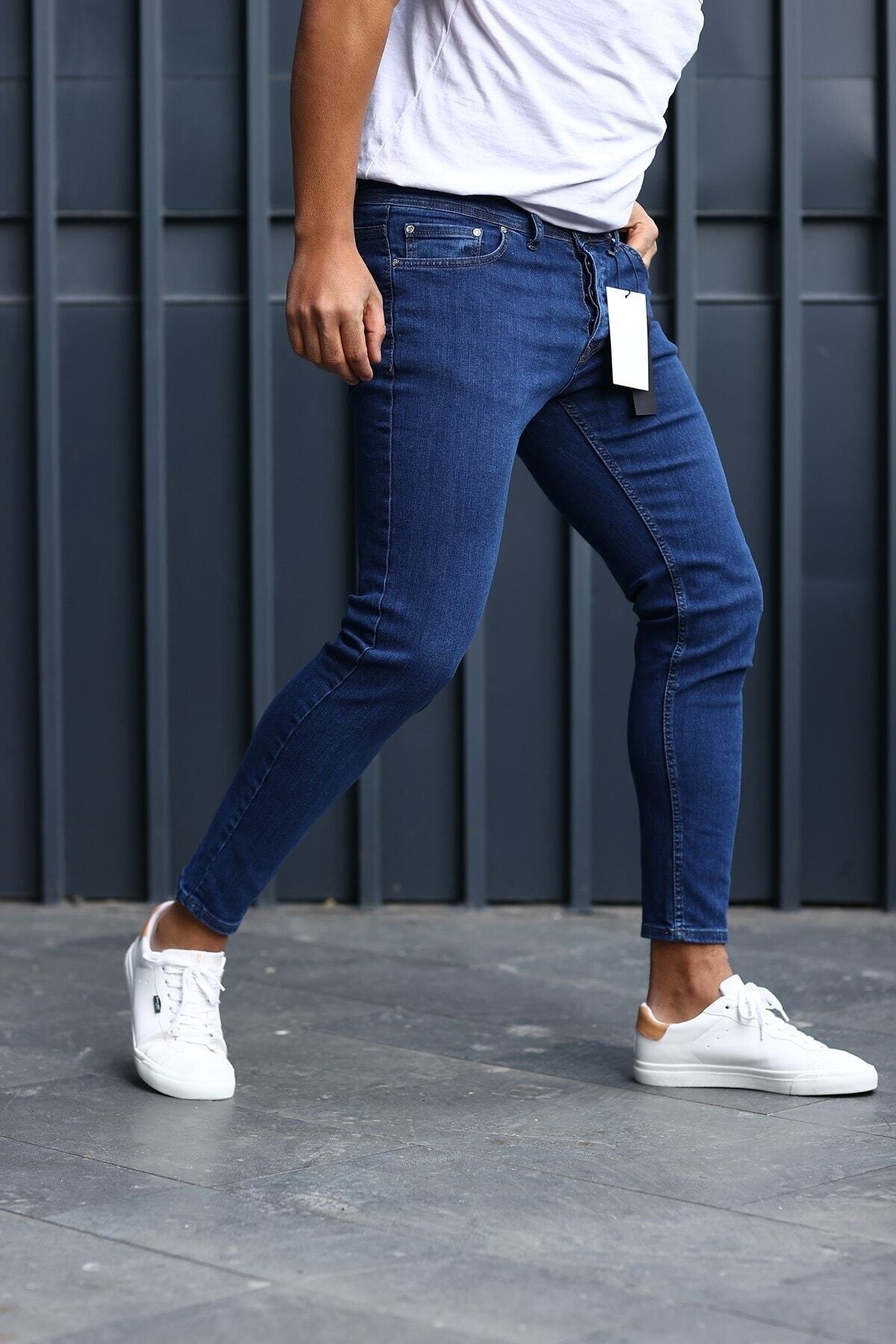 Erkek Slimfit Lacivert Kot Pantolon Class — آبی CLASS09 — تصویر 2 از 5