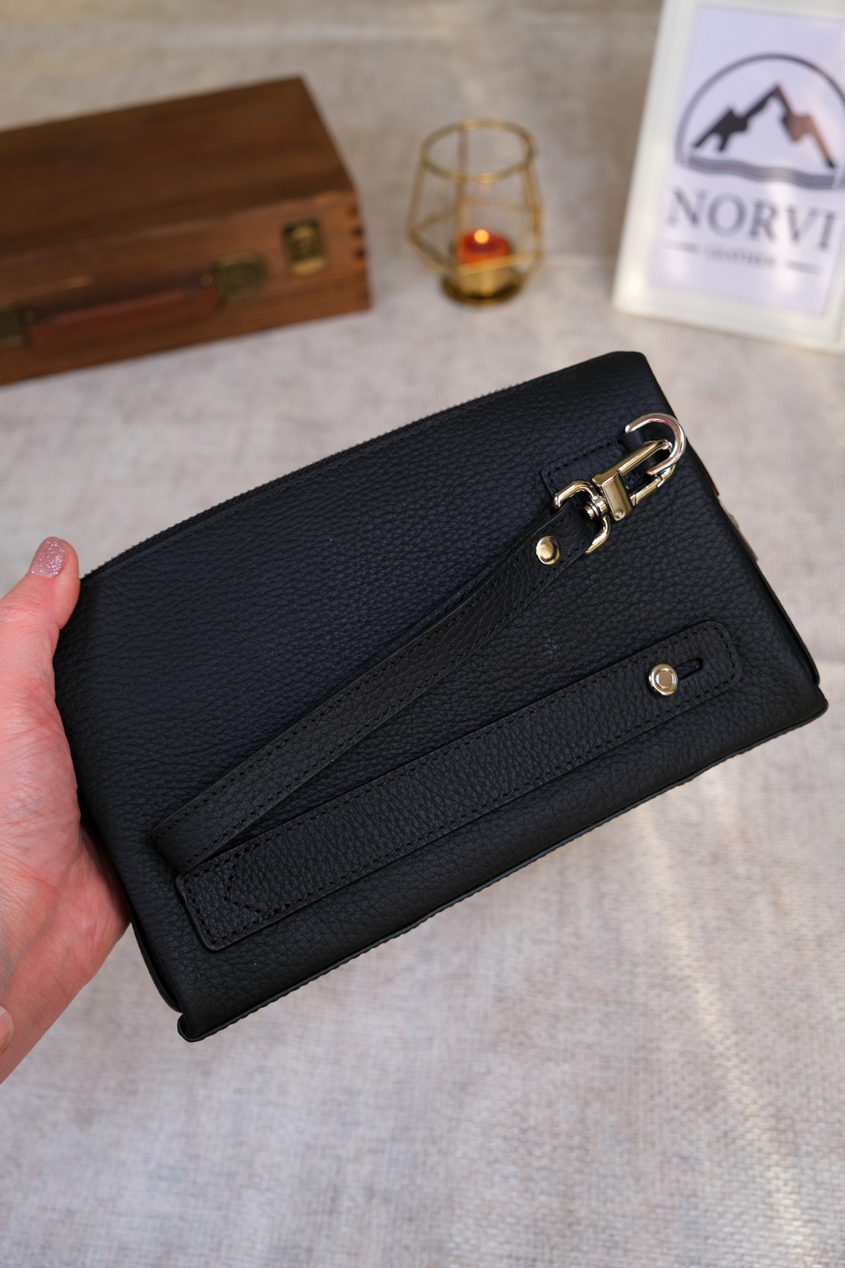 Norvi Leather Şifreli Hakiki Deri Erkek El Çantası 1232 görsel 7