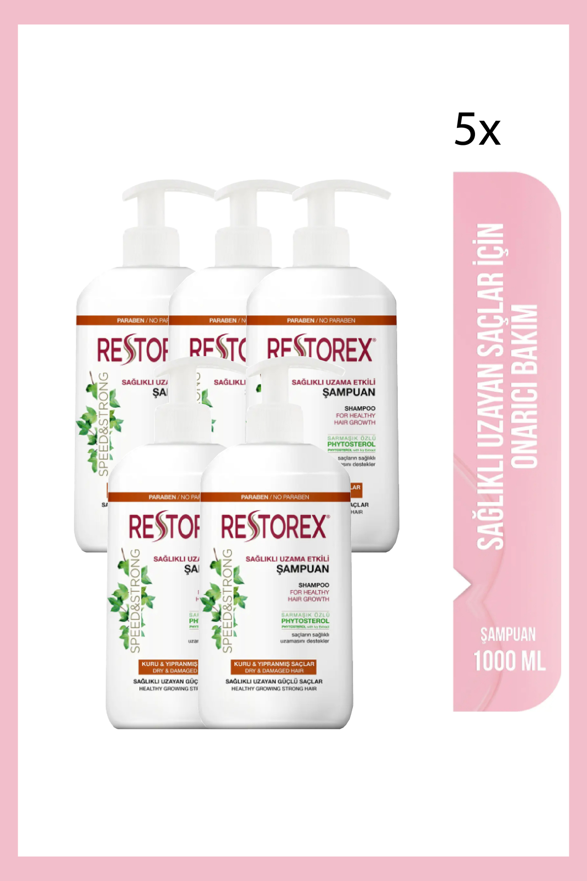 ASTRO ラキ restore Apple Music ヨントントレカ Restorex Şampuan 1000 ml Kuru Yıpranmış Saçlar Için X 5 Adet
