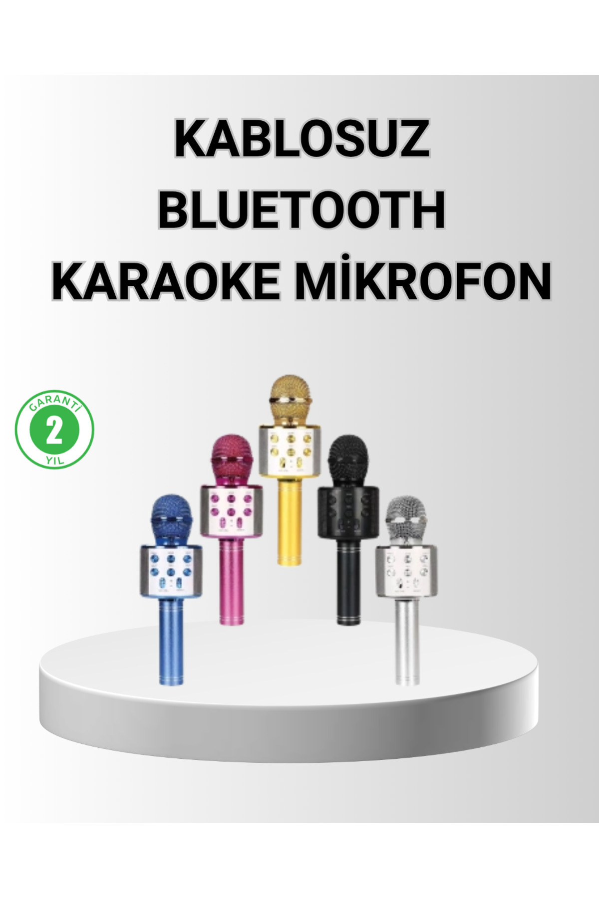 ZERO LAND XMPDBY Bluetooth Karaoke Mikrofon – Yüksek Ses Kalitesi, Yankı Efektli, Uzun (01628) Ömürlü Pil