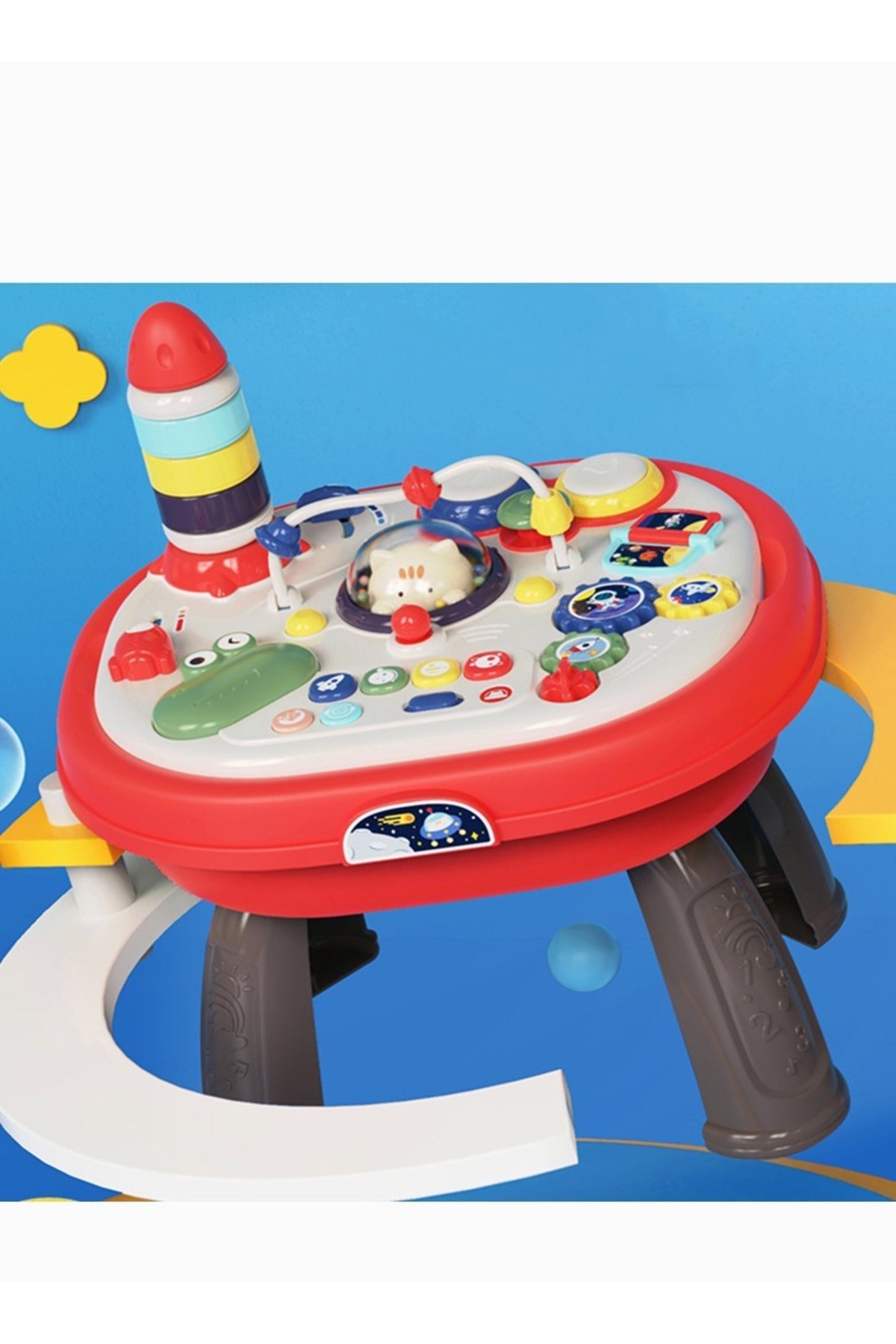 میز فعالیت کودکانه، اسباب‌بازی چندکاره ۵ در ۱، ست میز بلوک‌های بزرگ با ۹۰ قطعه