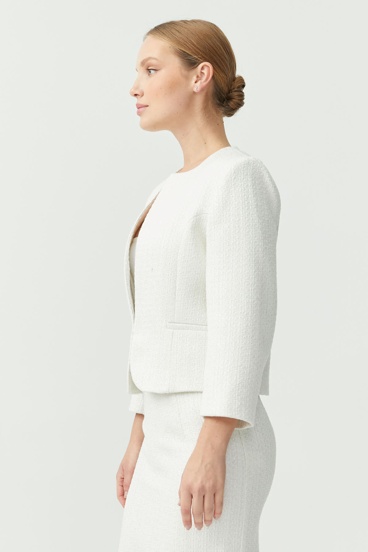 PAULMARK  Kadın Simli Tüvit Ceket - Görsel 4