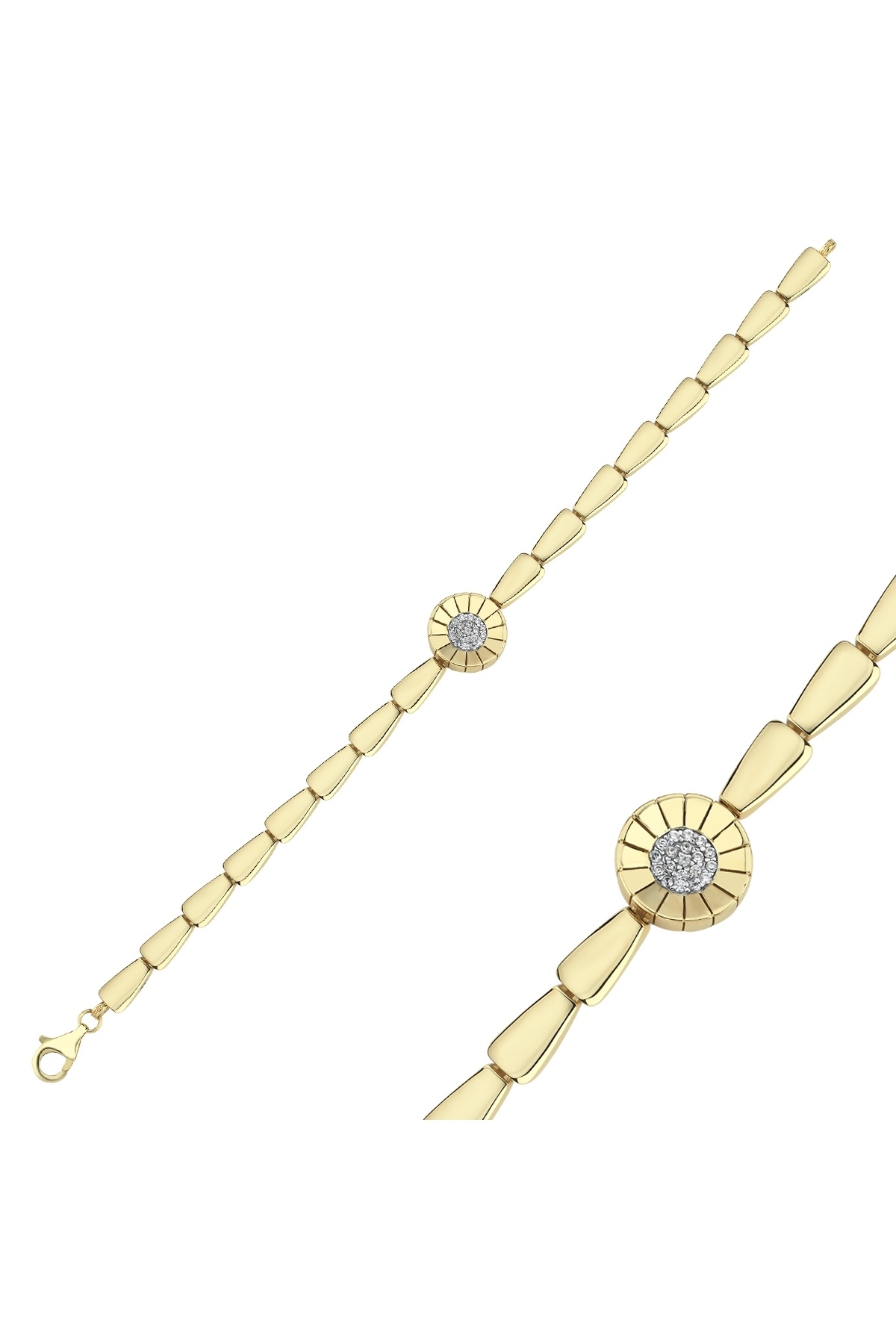 Aypa Mücevher 14 Ayar Papatya Motifli Bileklik