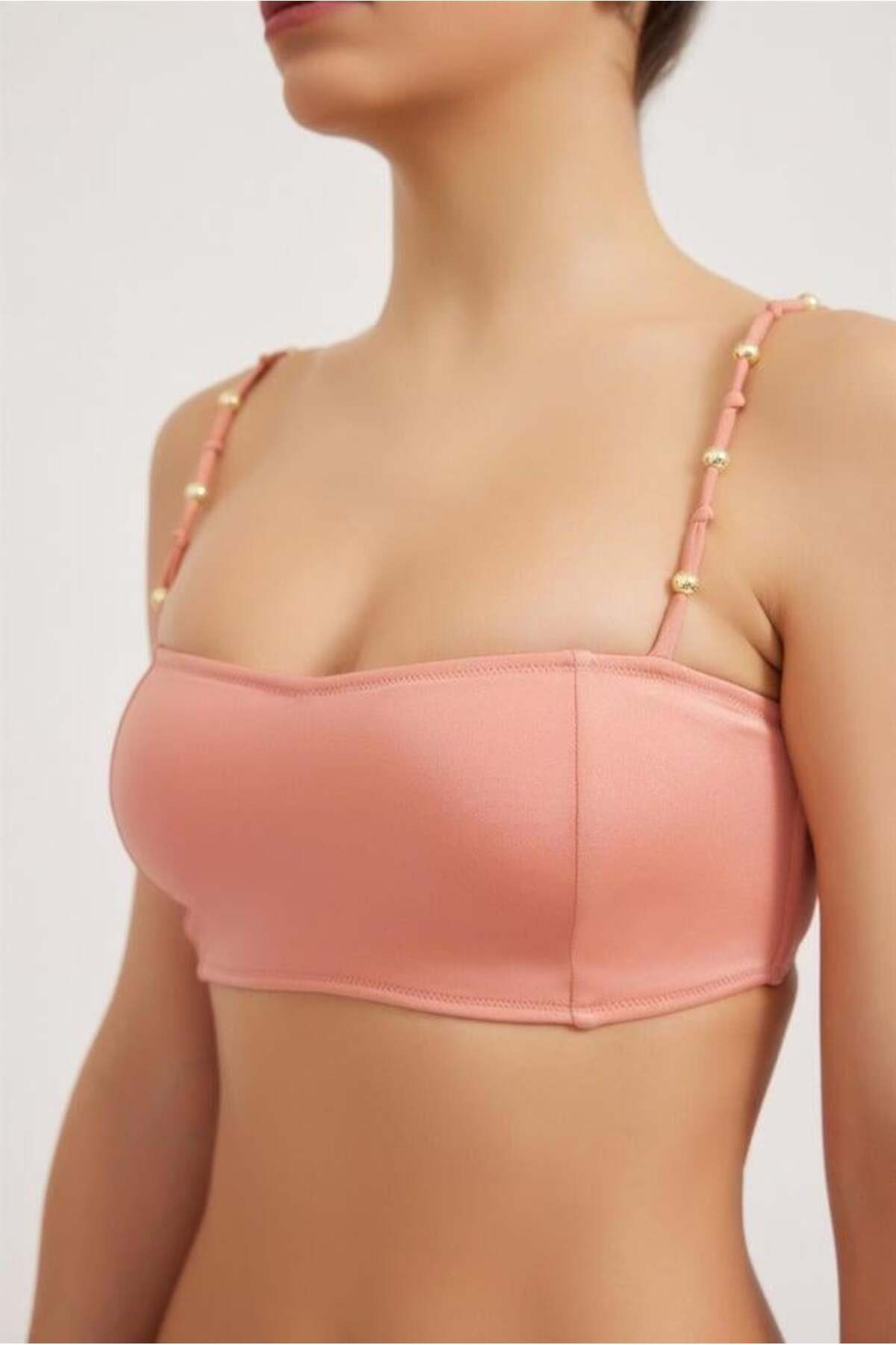 BONY SOCKS Boncuk Askı Kadın Bikini Üst TERRACOTTA