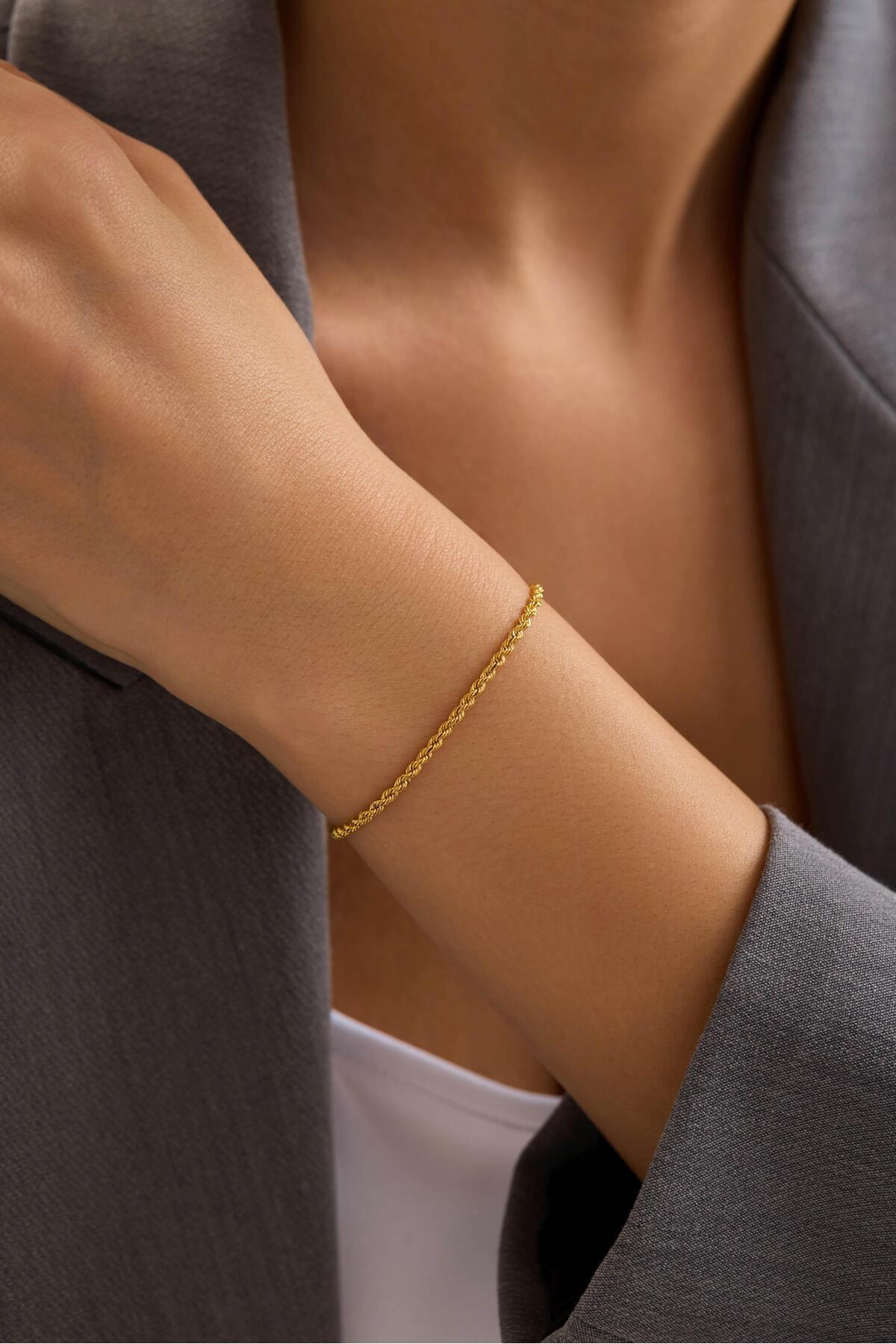 Tufanlar Kuyumculuk 8 Ayar Halat Altın Zincir Bileklik