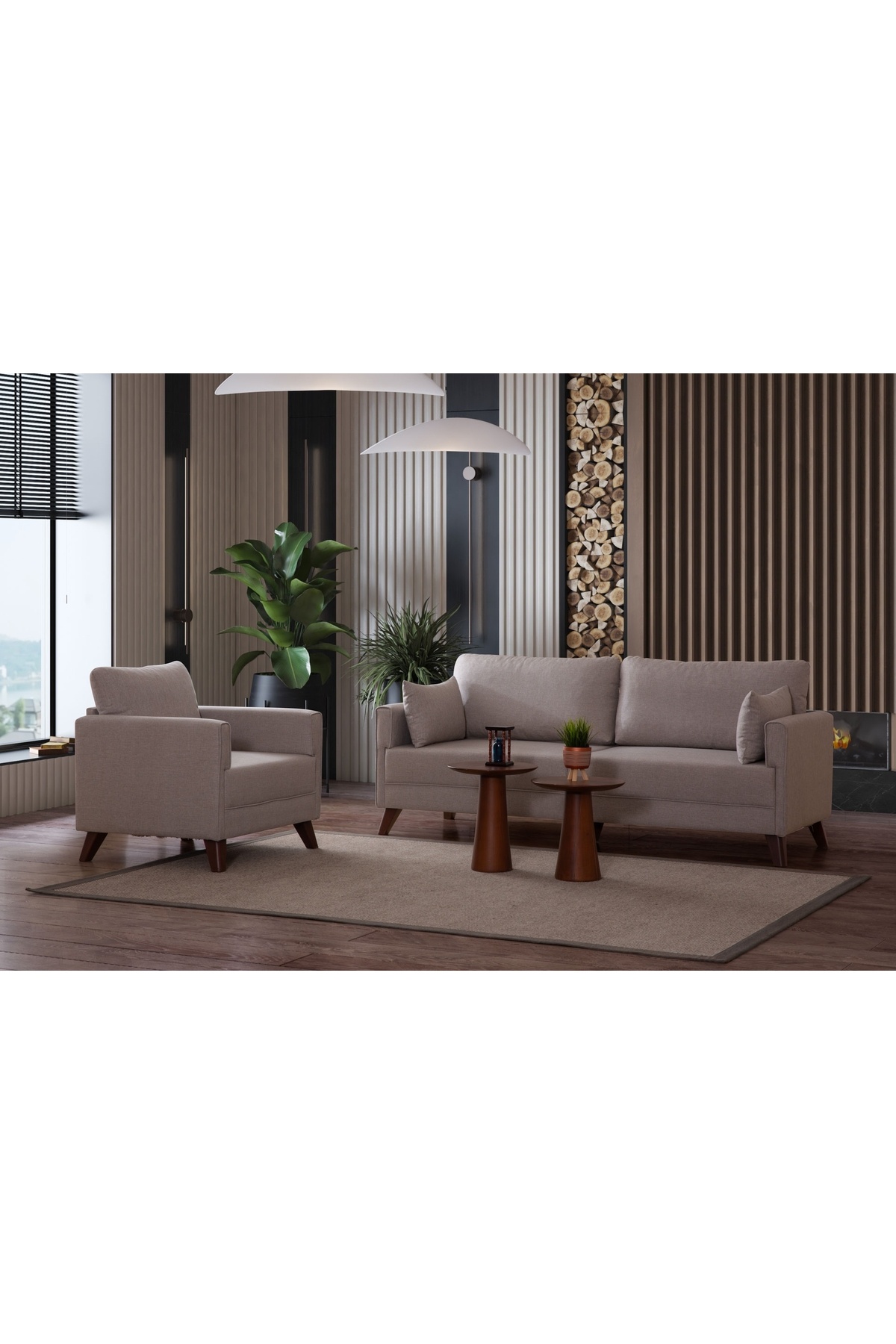 Vivense GLORİA KOLTUK TAKIMI, KREM