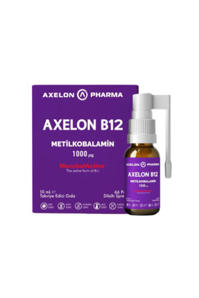 AXELON PHARMA AXELON B12 Dilaltı Sprey 1000 mcg – 10 ml (66 Püskürtme)