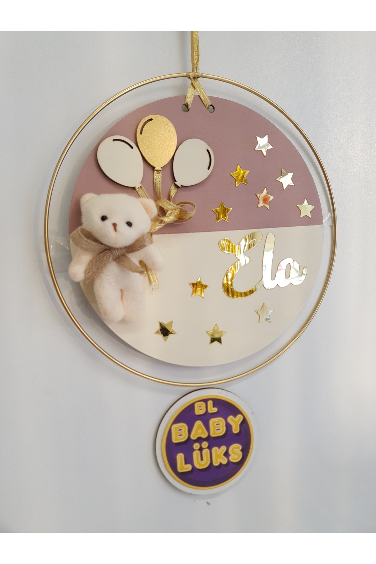 BL Baby Lüks Yuvarlak Bebek Kapı süsü, Hastane Süsü, İsimlik fotoğrafı 2 (önizleme)