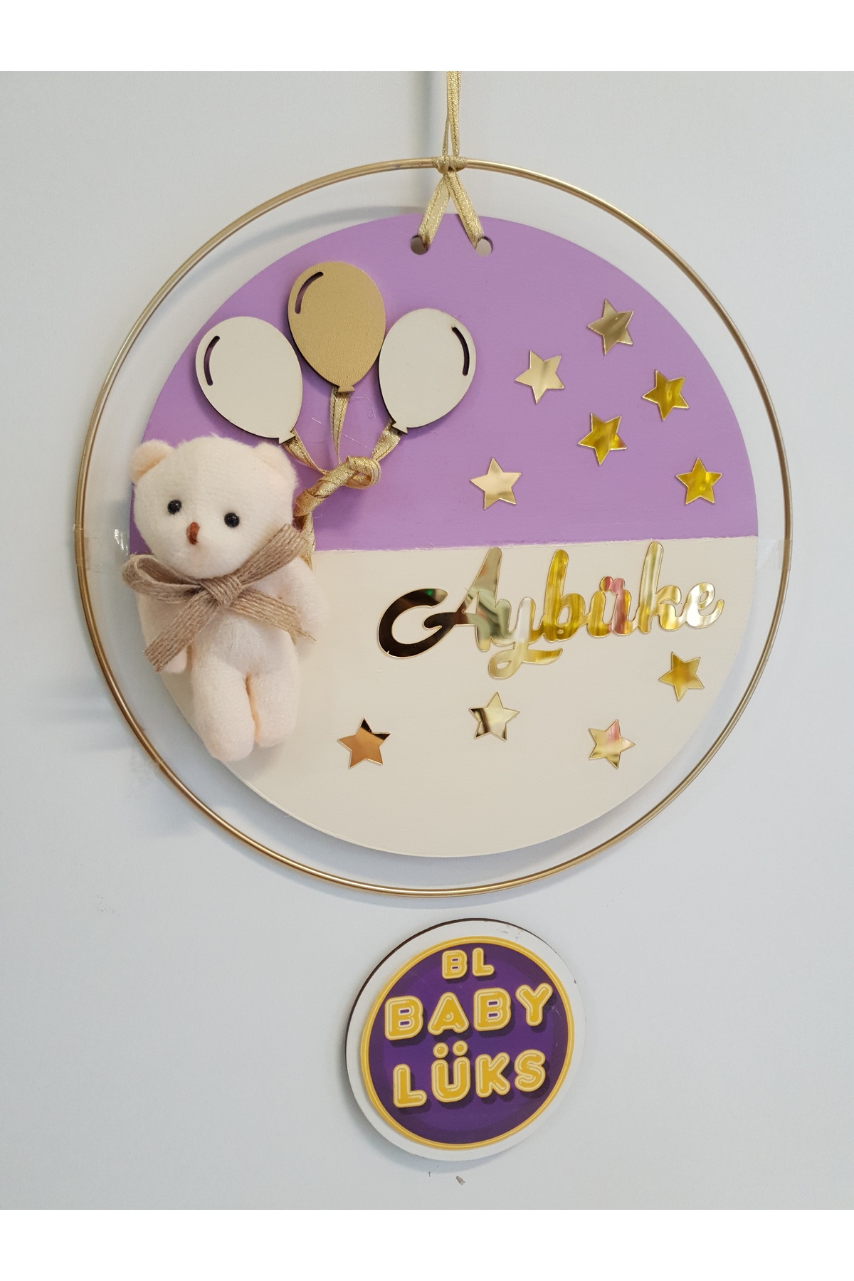 BL Baby Lüks Yuvarlak Bebek Kapı süsü, Hastane Süsü, İsimlik fotoğrafı 2 (önizleme)