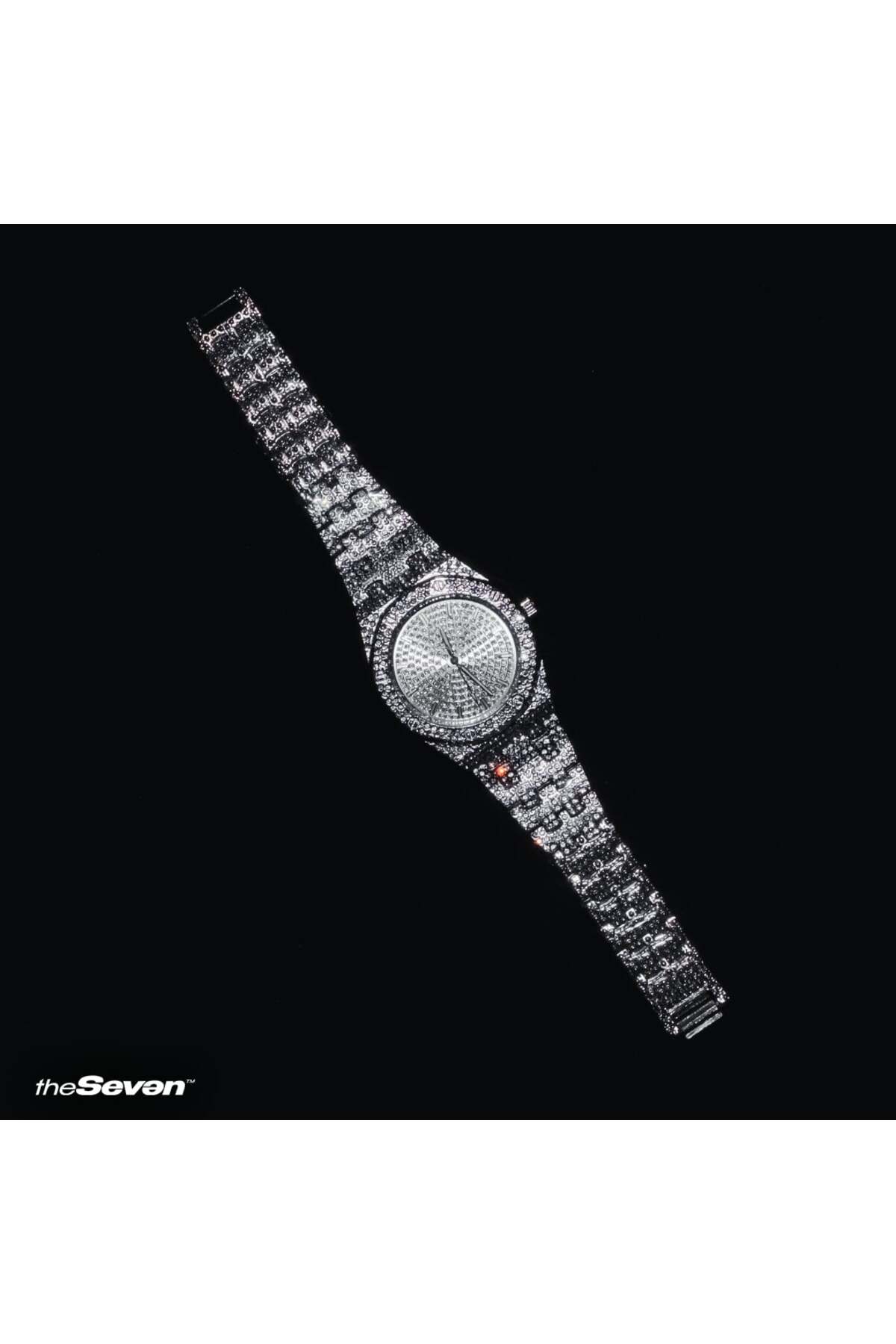 The Seven Jewellery  Iced Out Erkek Saat - Görsel 4