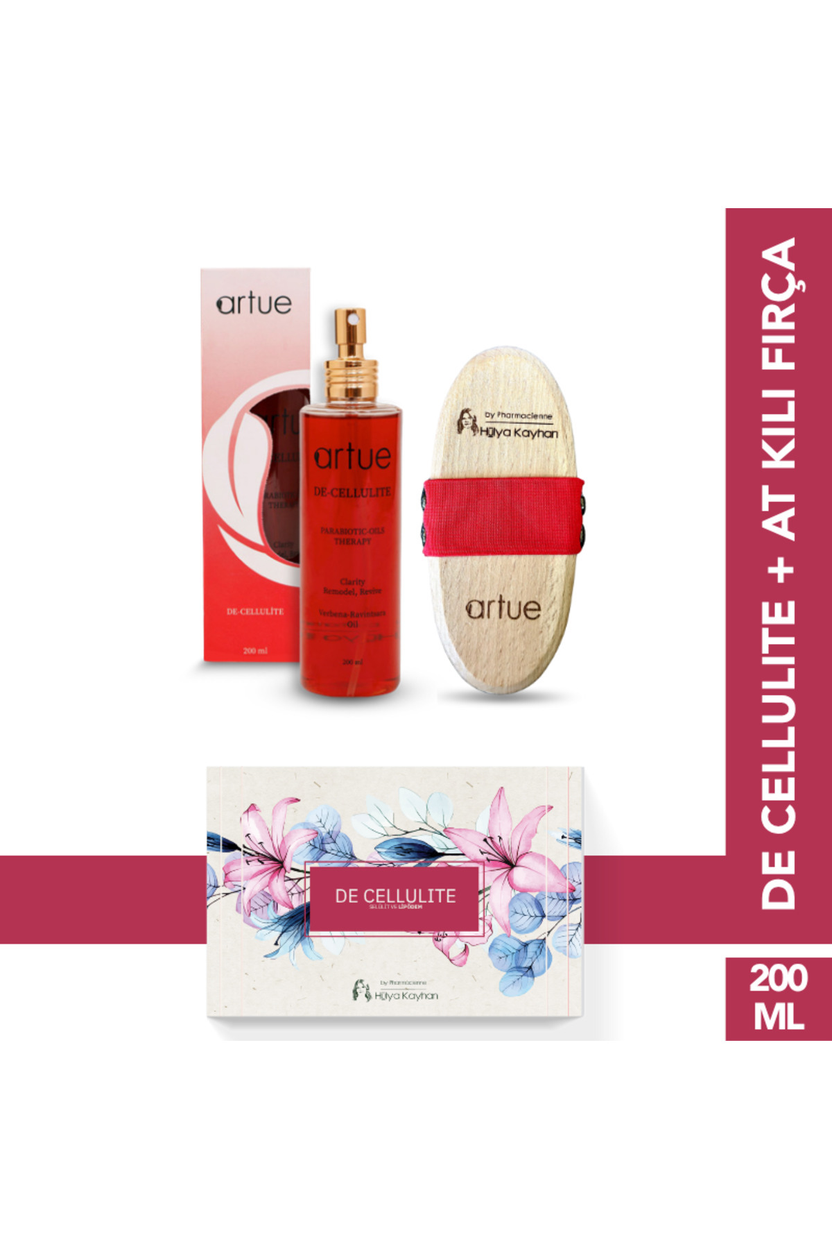 Art de Huile De-Cellulite + At Kılı Fırça Hediye Kutusu