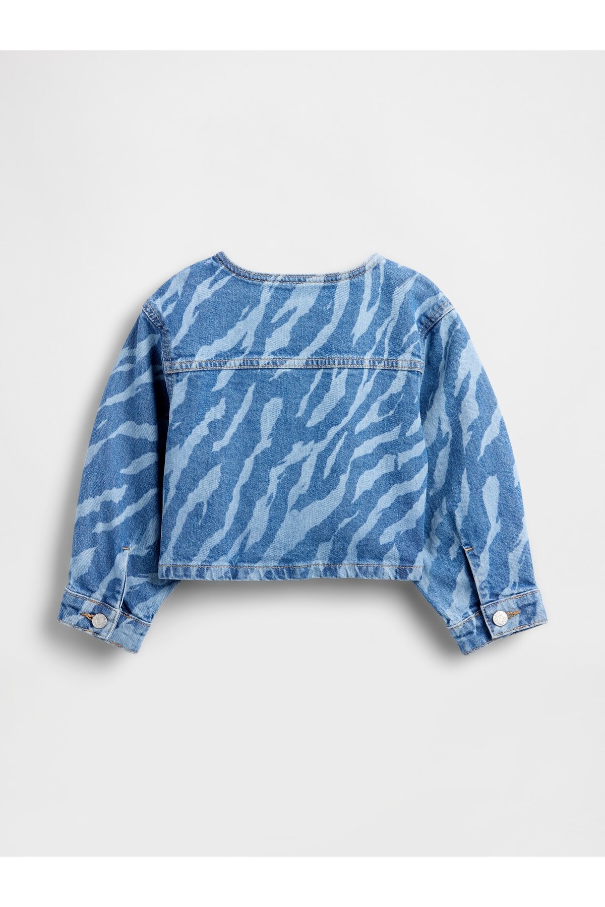 GAP Kız Bebek Mavi Denim Ceket fotoğrafı 3 (önizleme)