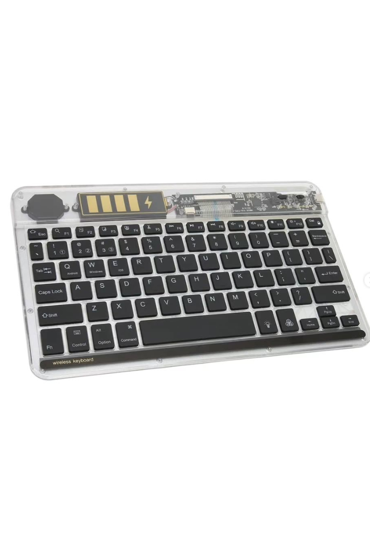 Epilons ZR612 Rgb Şeffaf Siyah Bluethooth Klavye