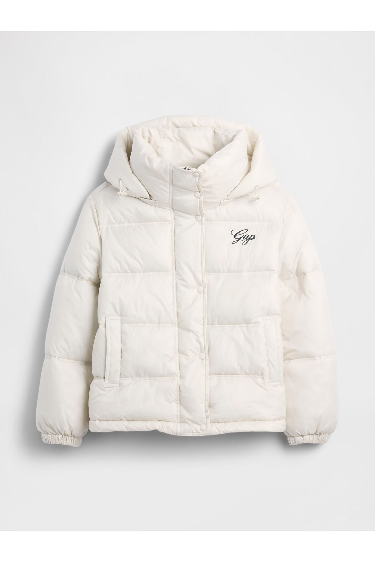GAP  Kadın Beyaz Logo Şişme Ceket - Görsel 2