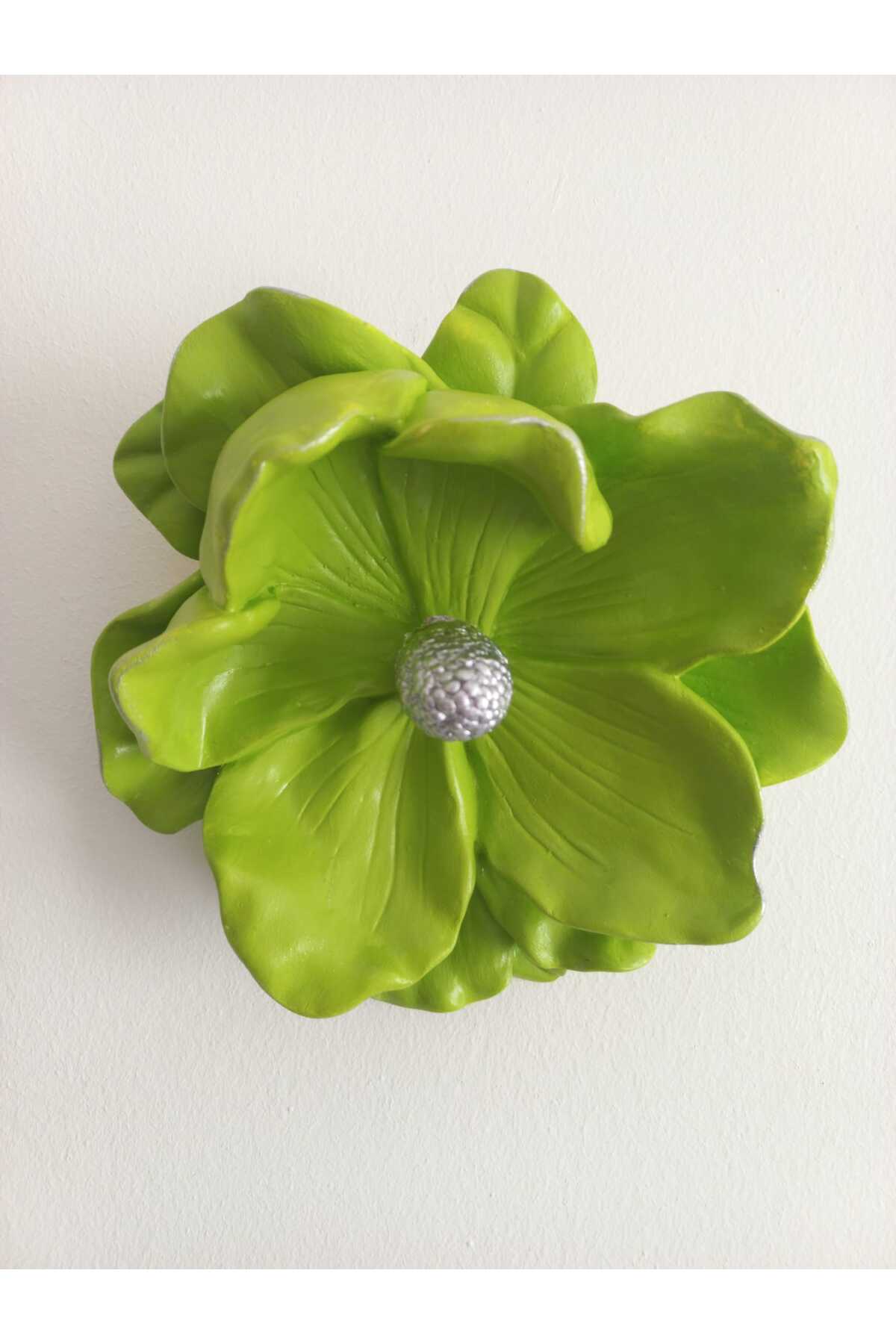 WALL DECORATION FLOWER-16CMX16CM-PISTACHIO GREEN COLOR