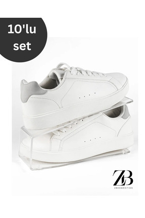 ZBHOMEDITING 10'lu Paket Pleksi Ayakkabı Rampası