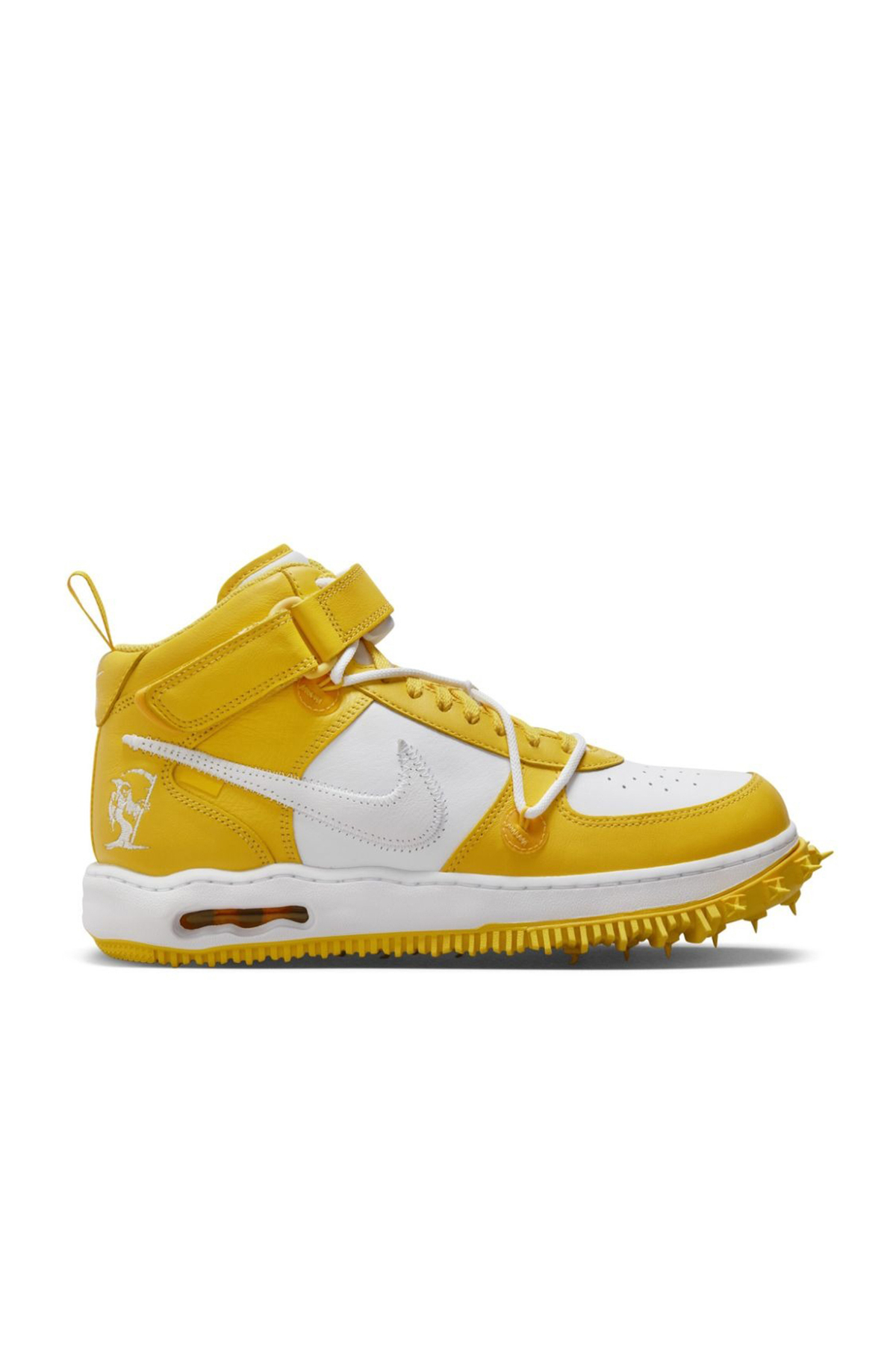 Nike Pantofi Sport Air Force 1 Mid X Off-white Canary Varsity Maize Galben Auriu 1 Unisex - 40,5