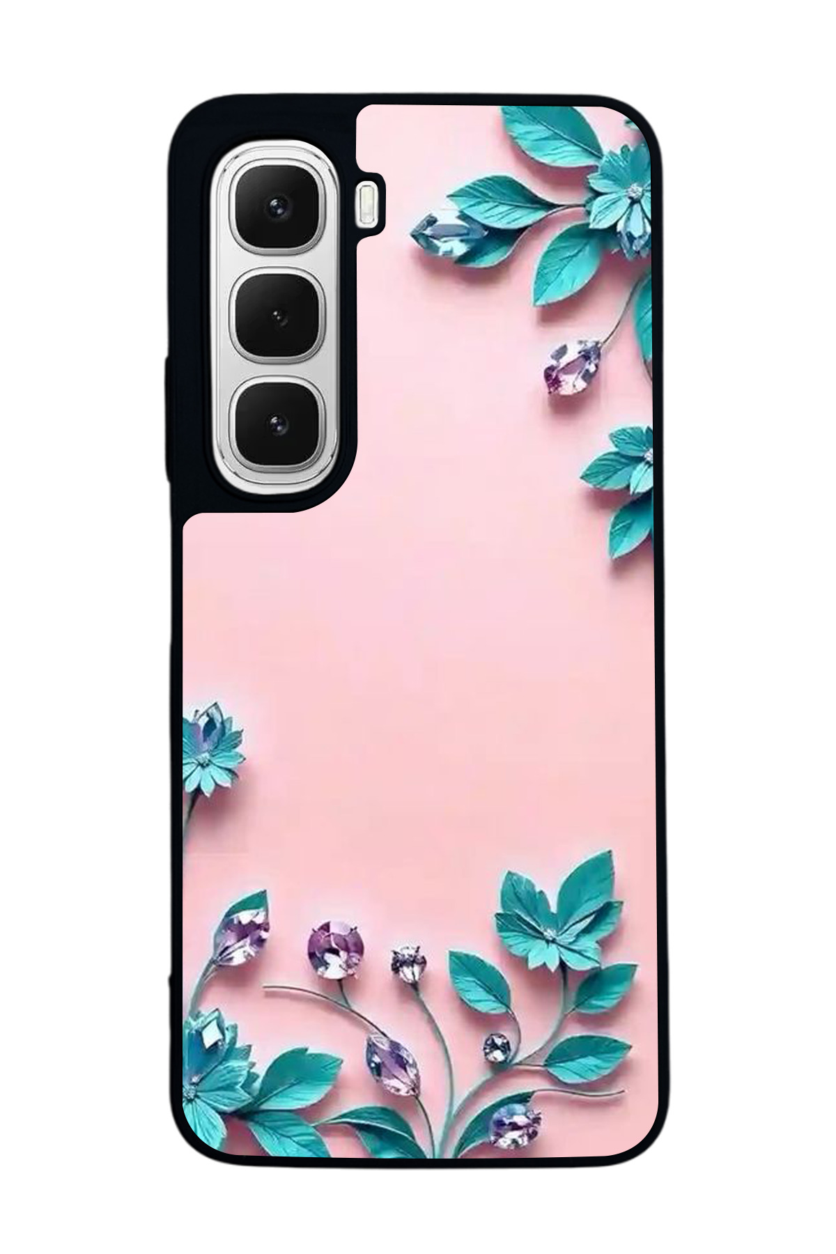 Infinix hot 60i Compatible Printed, Matt Black,Soft Silicone, Protective,Shock Absorbing Cover,Case
