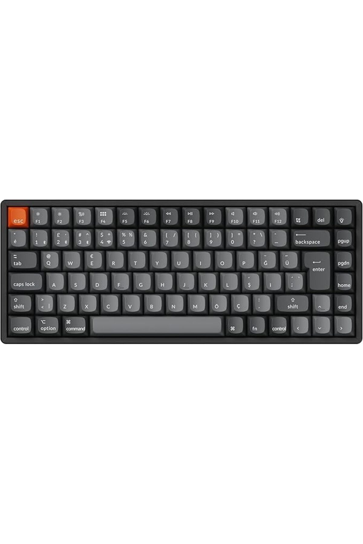 K2 Max75% RGB Turkish Red Switch Wireless Aluminum Frame Carbon Black Mechanical Keyboard
