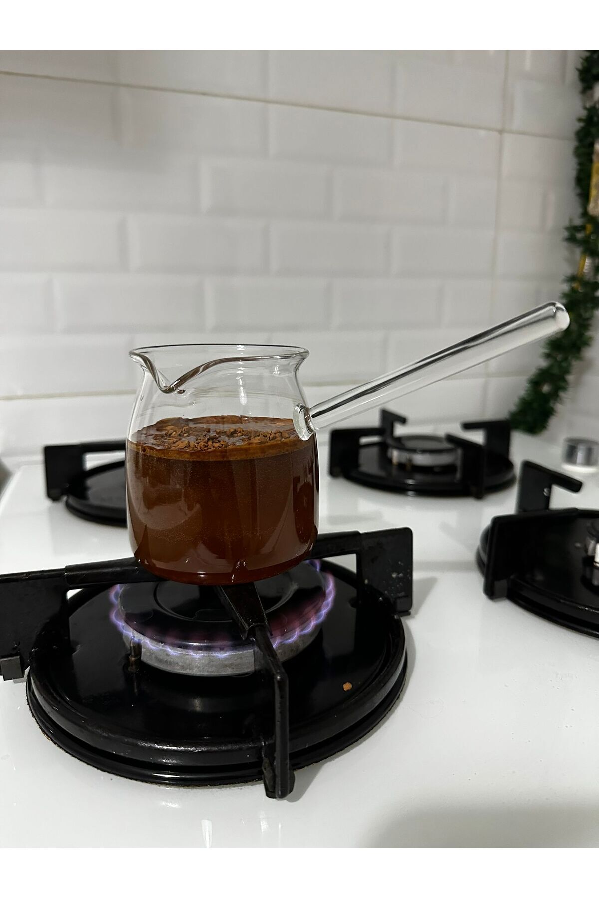 Asemi online Pişirmeye Uygun Isınmaz Kulp Cam Cezve