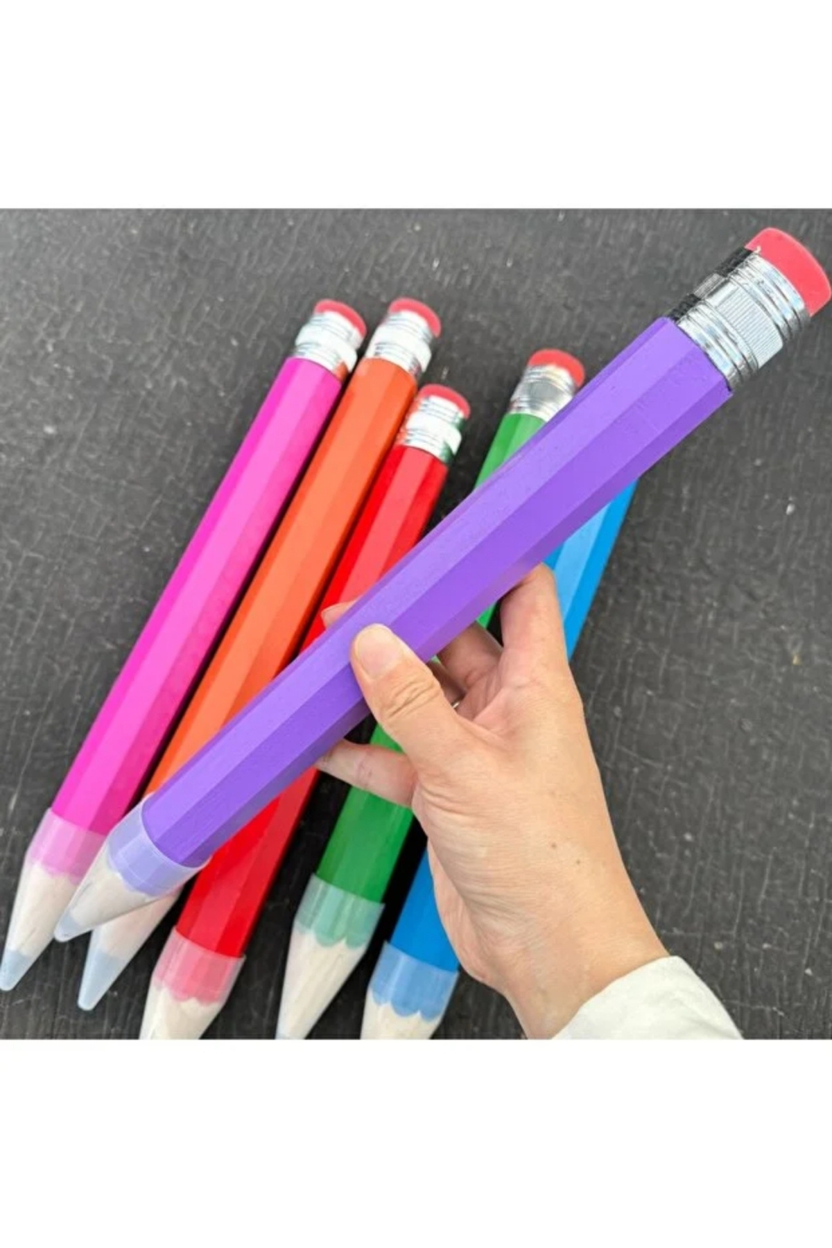 ebuuconcept Dev Jumbo Renkli Kalem – Dekoratif Büyük Boy Kurşun Kalem