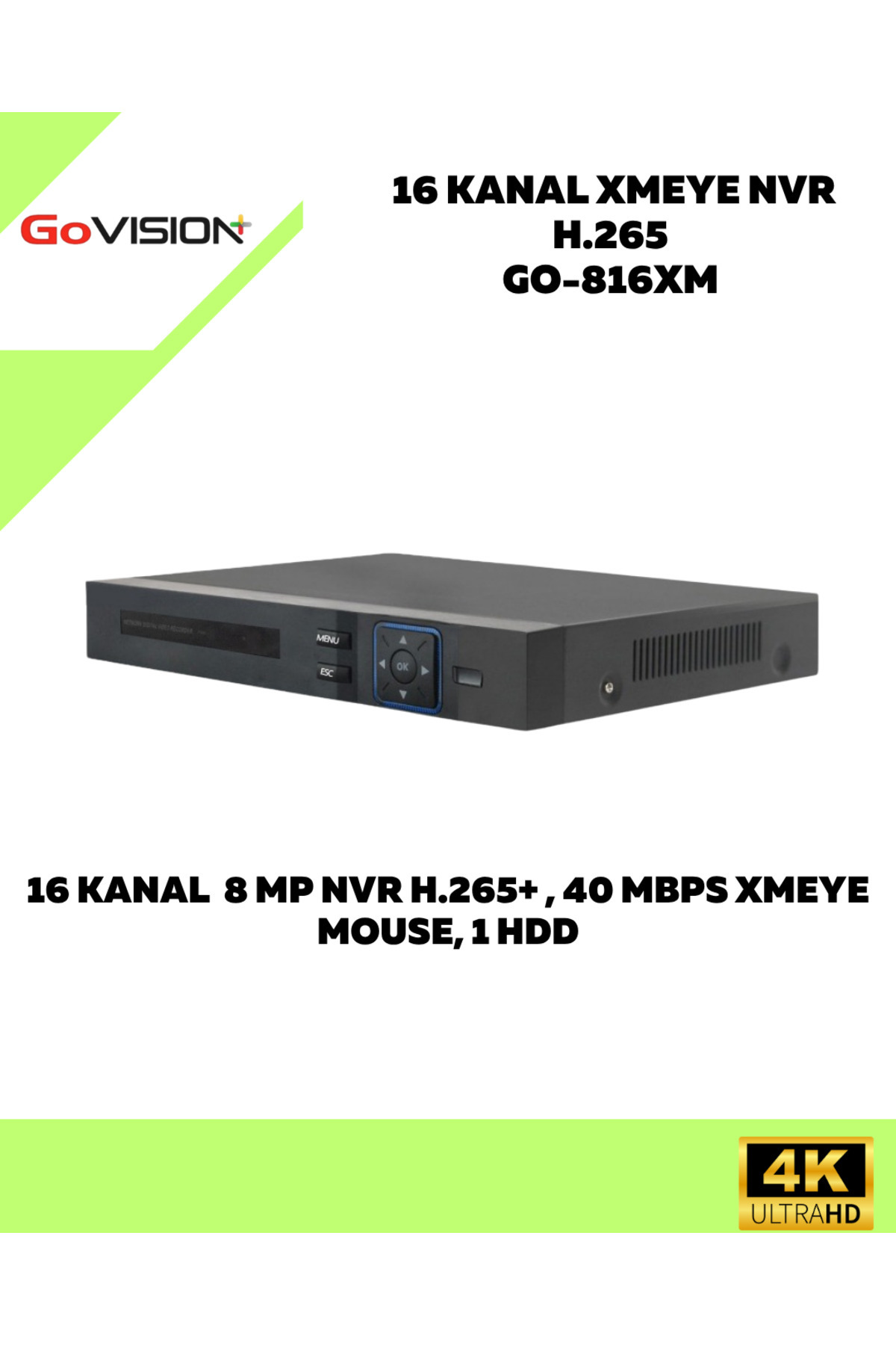 Go Vision 15'li Güvenlik Ip Kamera Seti-5mp Bullet Kamera,3.6mmLens,H.265,Poe,Warm LED Gece Görüşlü