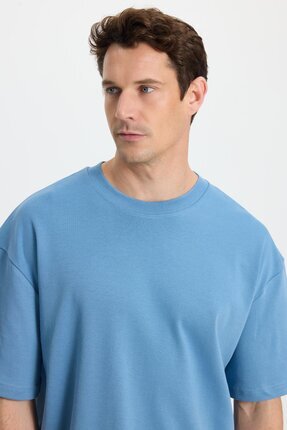 Tudors Unisex Oversize Geniş Kesim %100 Pamuk Yumuşak Dokulu Basic Bisiklet Y...