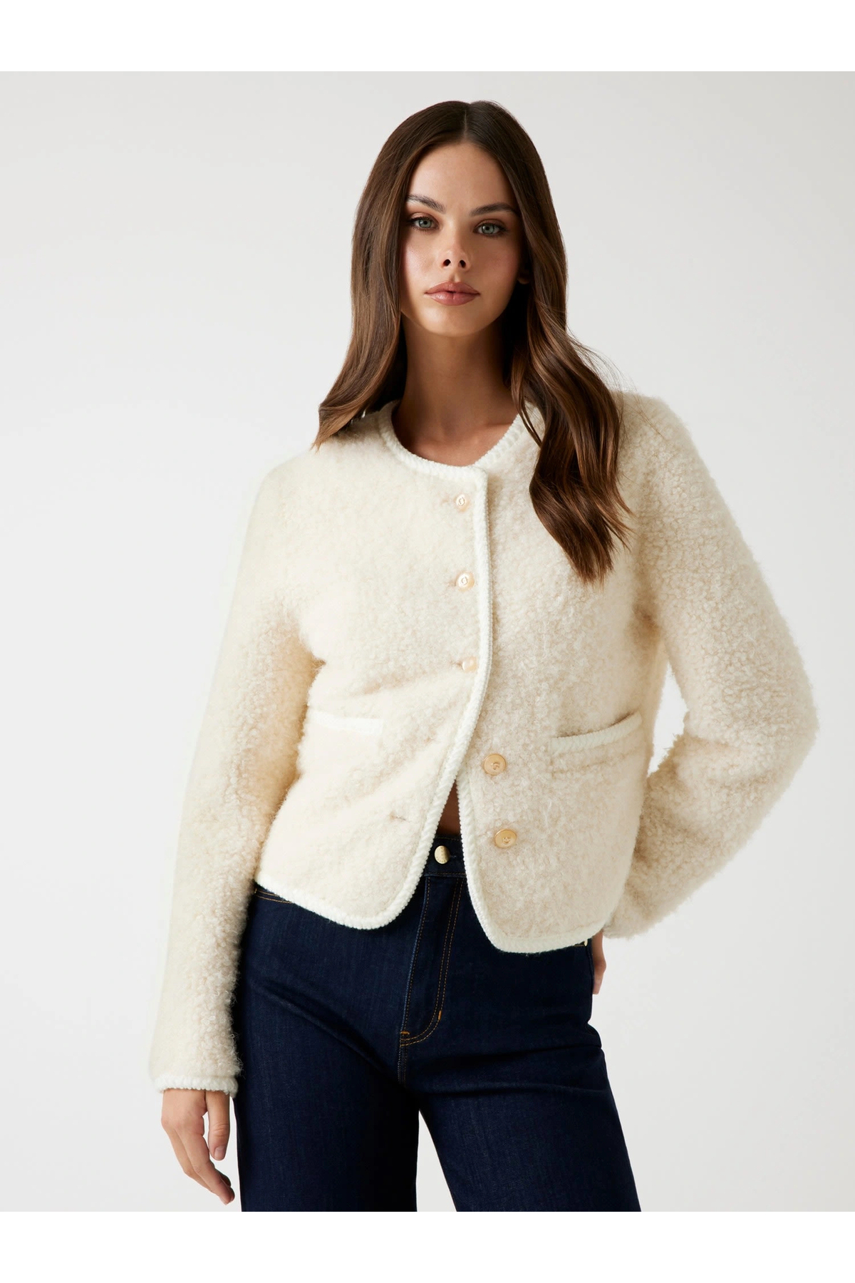 Guess  Ivana Kadın Beyaz Kürk W5BL69W3860-F0D9 - Görsel 6