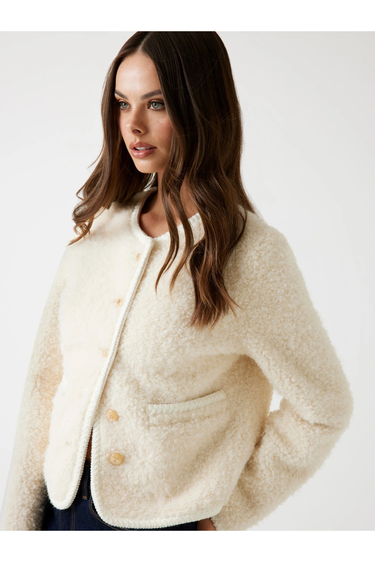 Guess  Ivana Kadın Beyaz Kürk W5BL69W3860-F0D9 - Görsel 3