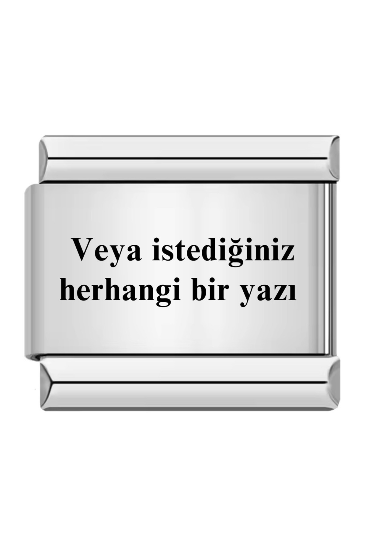 Heryerden Kişiselleştirilebilir Dilediğini Yazdır Çelik Italyan Charm Bileklik Ek Linki