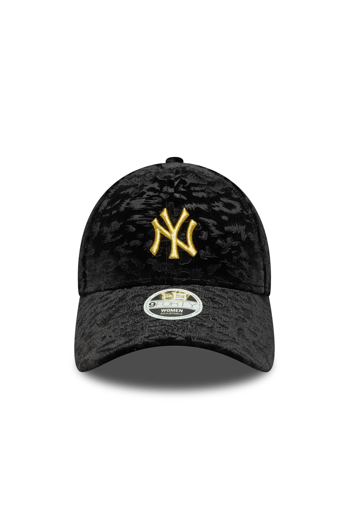 NEW ERA New York Yankees Kadın MLB Leo Velour Siyah 9Forty Ayarlanabilir Şapka görsel 2