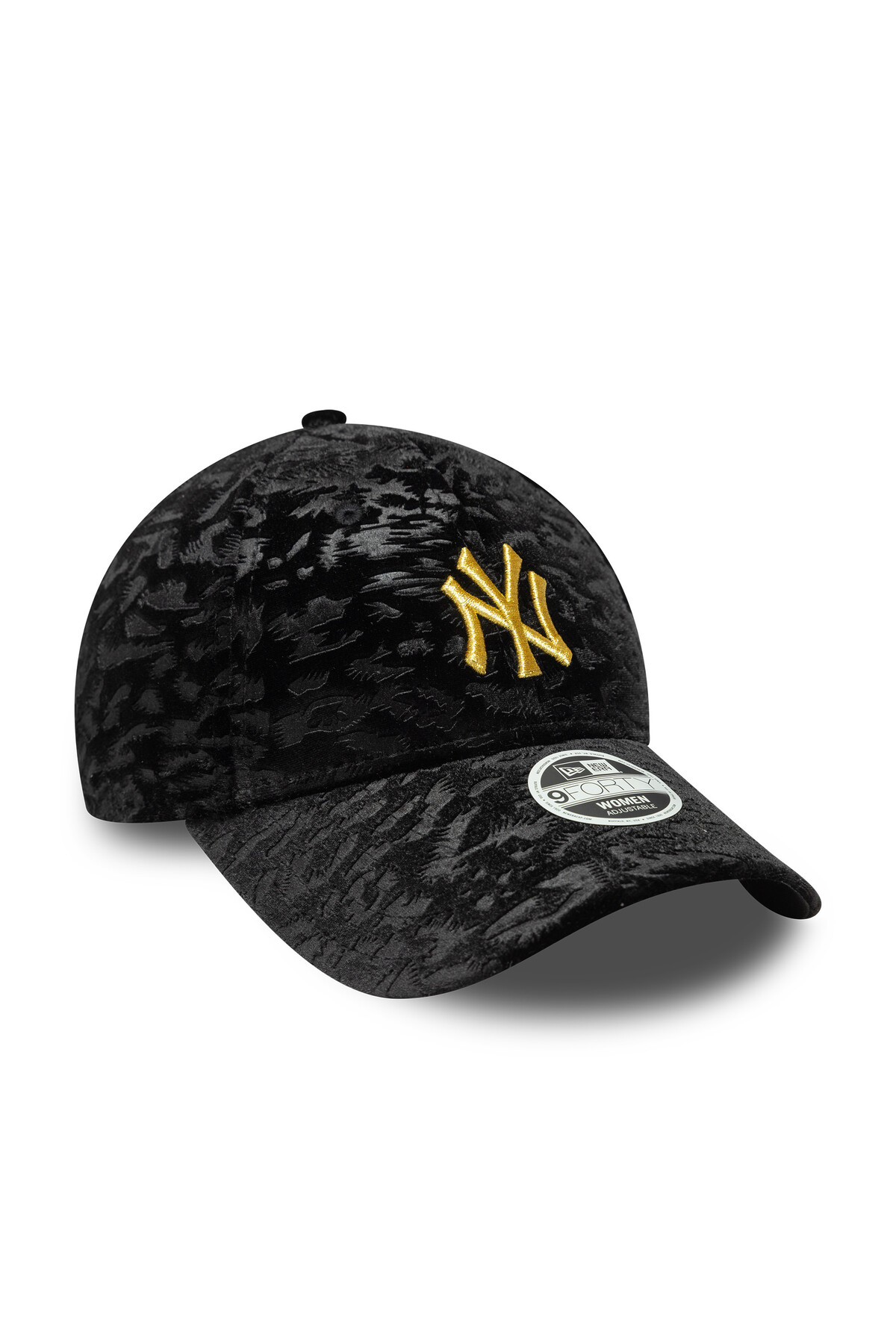 NEW ERA New York Yankees Kadın MLB Leo Velour Siyah 9Forty Ayarlanabilir Şapka görsel 6