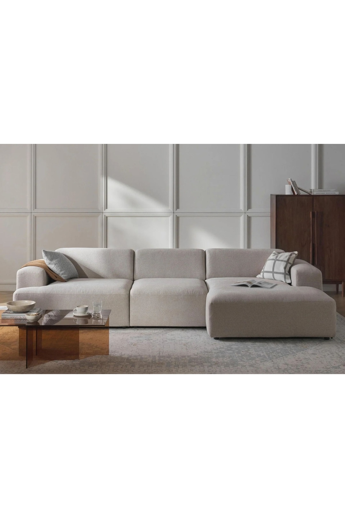 Vivense ELSA KETEN KÖŞE KOLTUK, SAĞ KÖŞE, BEJ