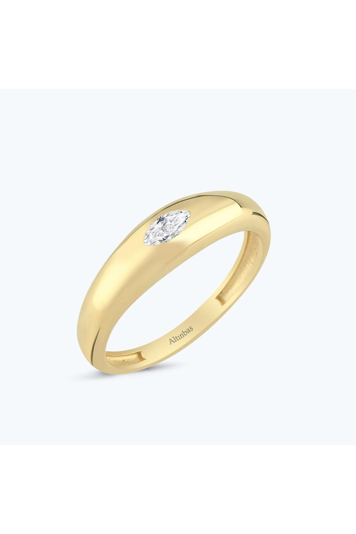 Altınbaş Altın Markiz Taşlı Yüzük