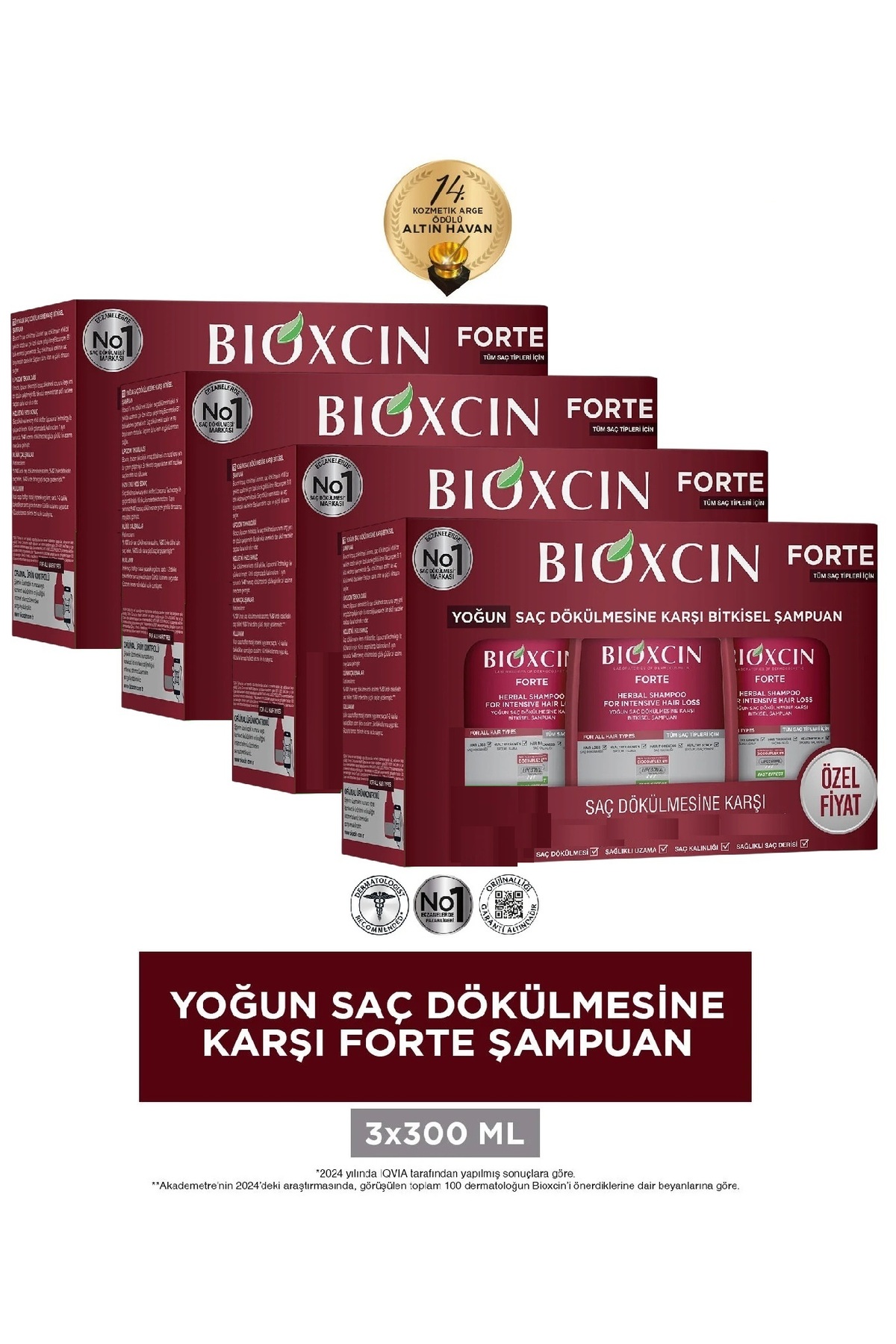 Bioxcin Forte Şampuan 3'lü Set Yoğun Dökülme Karşıtı Şampuan 4