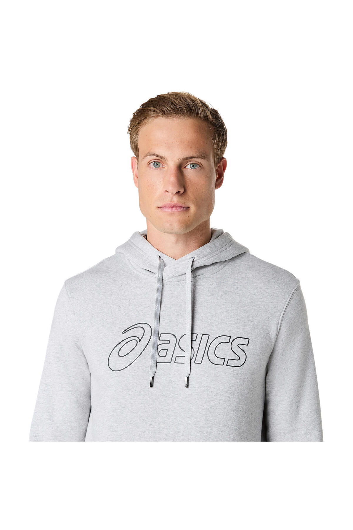 Asics 2031E187-020 OTH HOODIE Gri Normal Düz Erkek Sweatshırt görsel 4