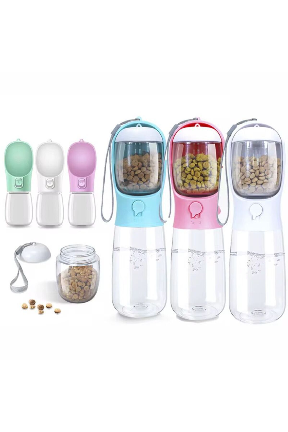 Animal Taşınabilir Su ve Mama Hazneli Seyahat Suluğu