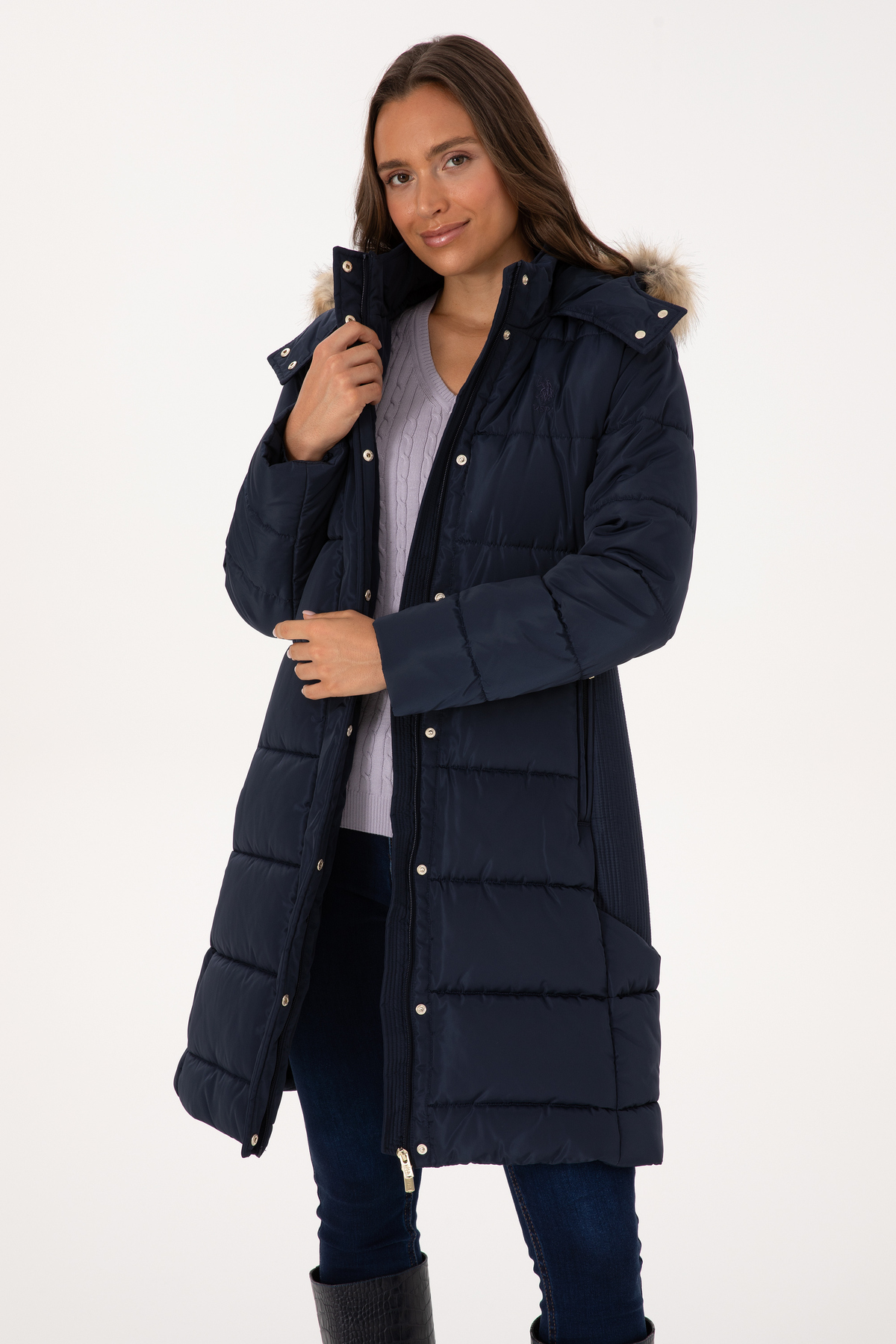 U.S. Polo Assn.  Kadın Lacivert Kaban 50308001-VR033 - Görsel 3