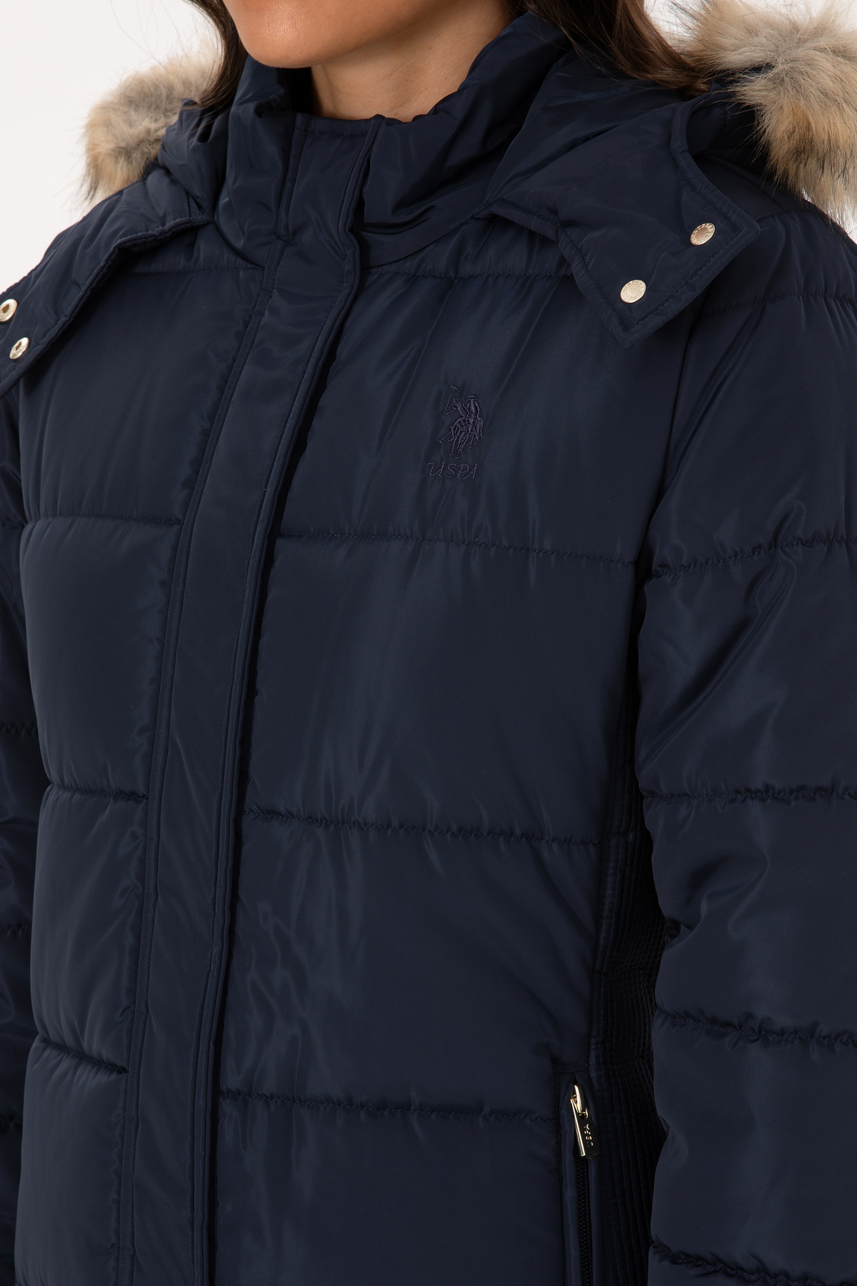 U.S. Polo Assn.  Kadın Lacivert Kaban 50308001-VR033 - Görsel 7