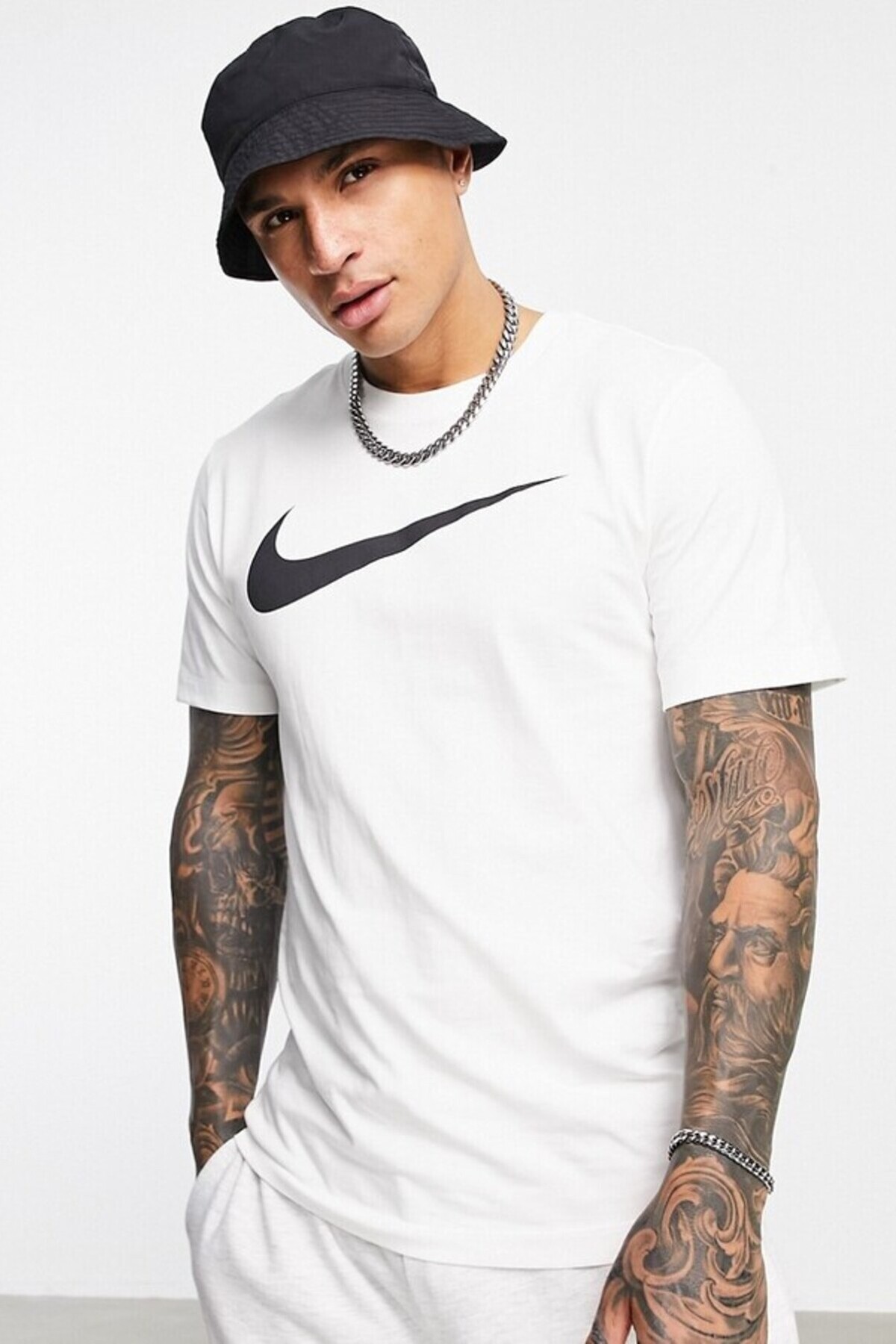 تی‌شرت مردانه سفید نخی NSW Club Tee Swoosh نایکی تی شرت ورزشی Nike