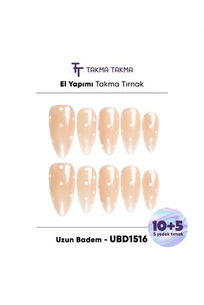 Takma Takma 15'li Ten Uzun Badem UBD1516 Tekrar Kullanılabilir El Yapımı Prot...