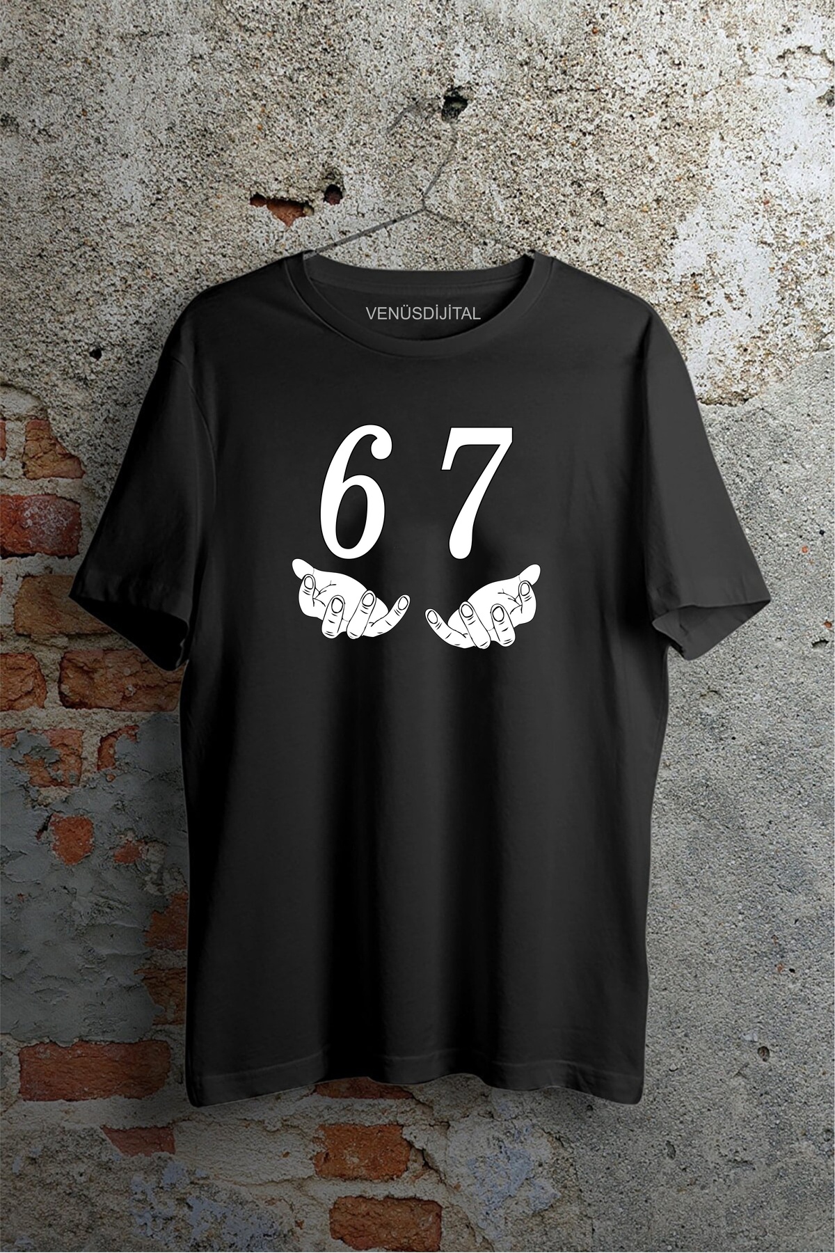 Funny Six Seven 6 7 Breast Gen Alpha Slang 6 7 Hands Tshirt